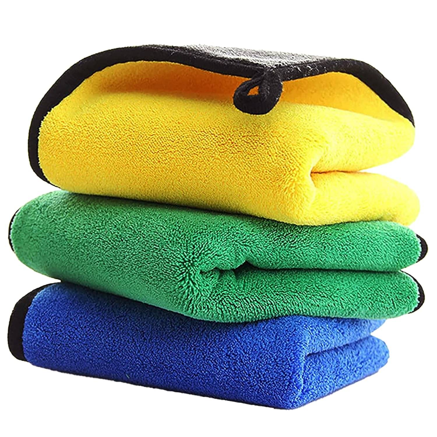 Wow Interiors Multicolor 600 GSM Microfiber Cloth For Automobile ( Pack of 3 ) Wow Interiors Multicolor 600 GSM Microfiber Cloth For Automobile ( Pack of 3 )