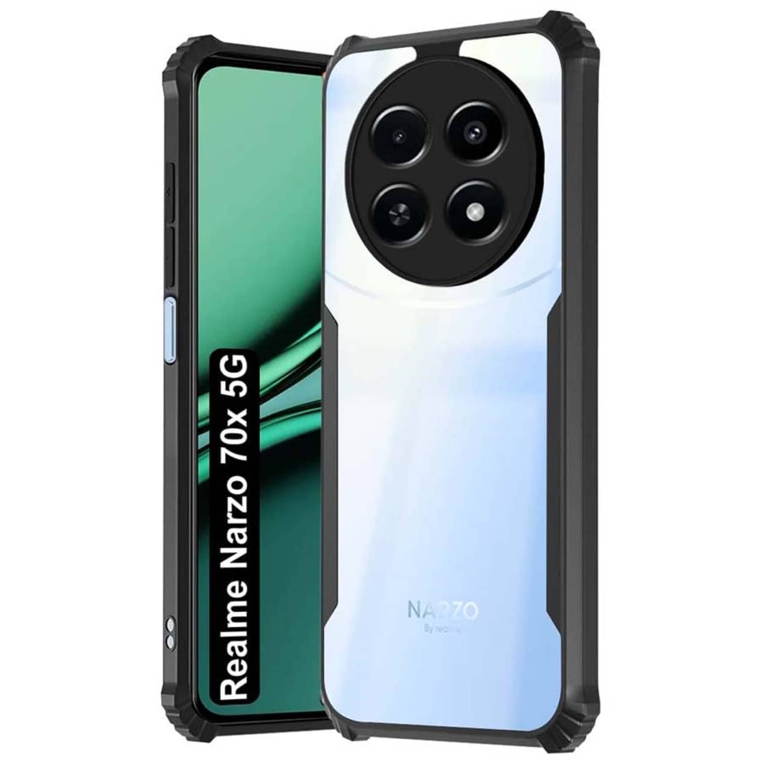 ZAMN Shock Proof Case Compatible For Polycarbonate Realme Narzo 70x 5G ( )