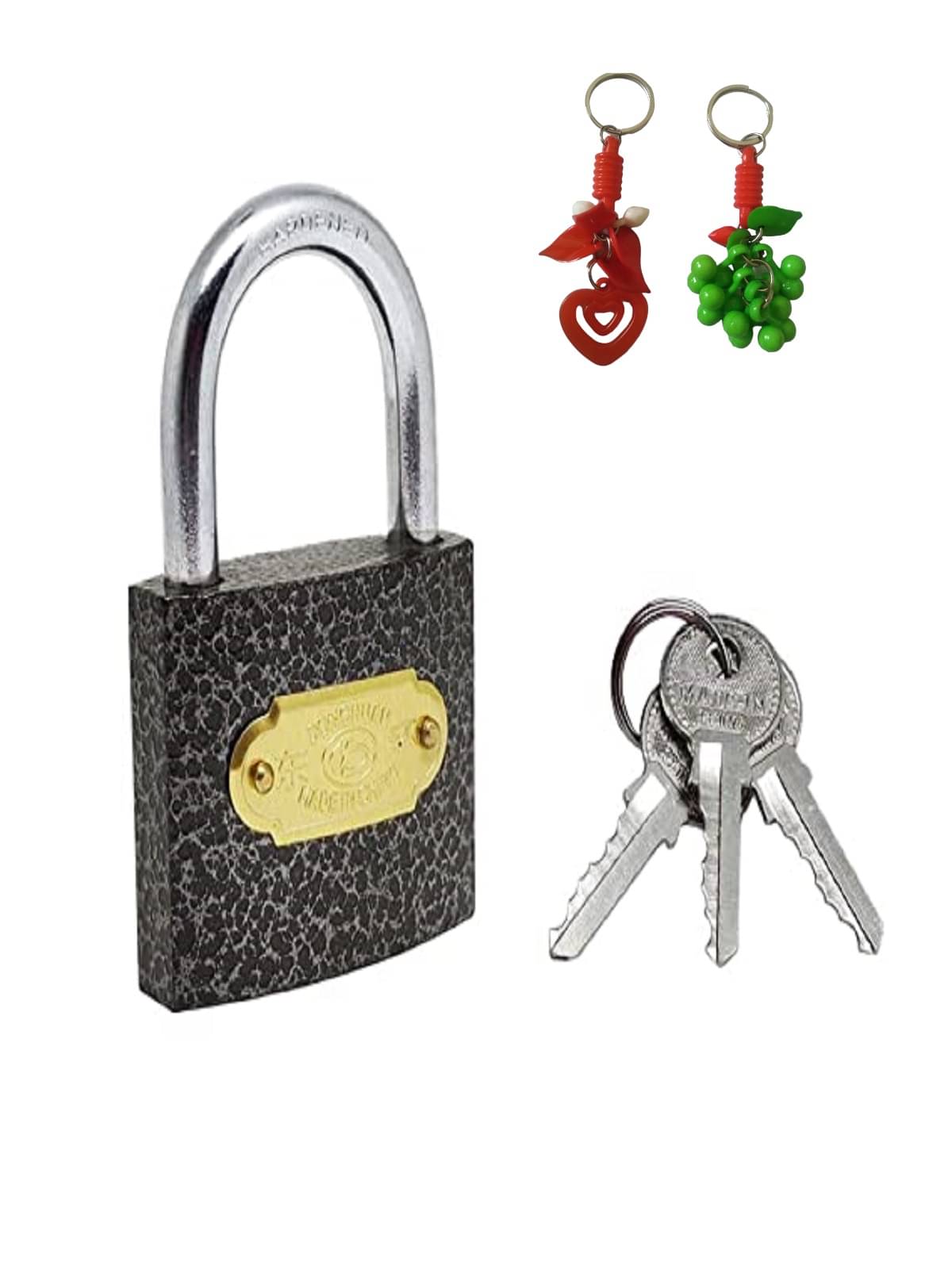 plastic key chain multi type with lock SMALL 63MM Pressing Hard Stainless Steel black Finish Lock with 3 Key (lock 63 mm ) plastic key chain multi type with lock SMALL 63MM Pressing Hard Stainless Steel black Finish Lock with 3 Key (lock 63 mm )