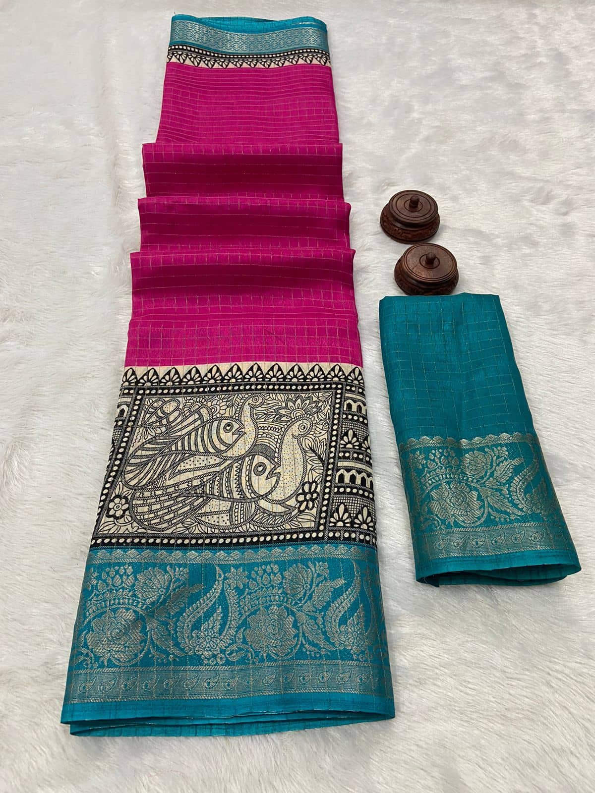 Bhuwal Fashion Art Silk Embellished Saree With Unstitched Blouse Piece ( Purple ) - Sarees | Buy online on ZillyBuy