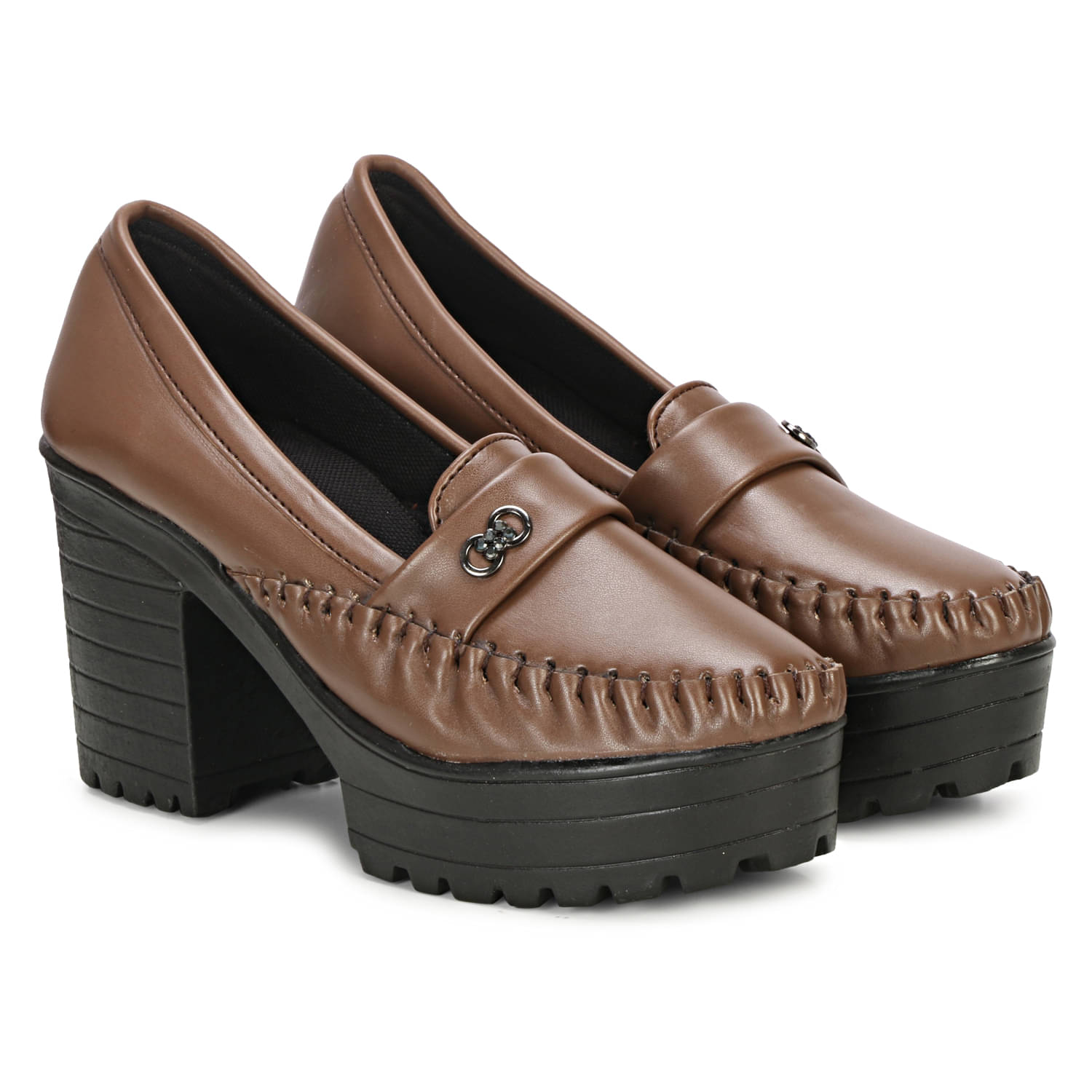     			Commander Shoes Brown Women's Slip On Heels