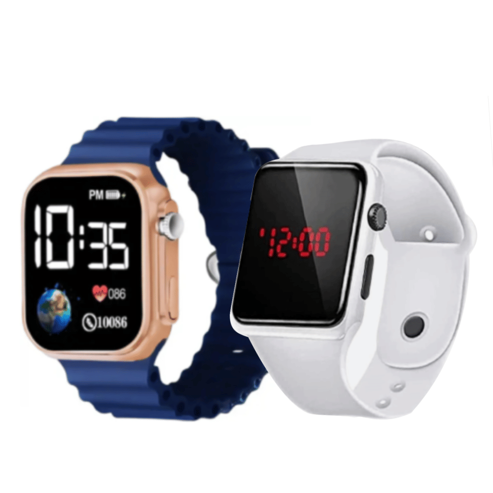 DECLASSE Black Dial Digital Boys Watch ( Pack Of 2 ) DECLASSE Black Dial Digital Boys Watch ( Pack Of 2 )