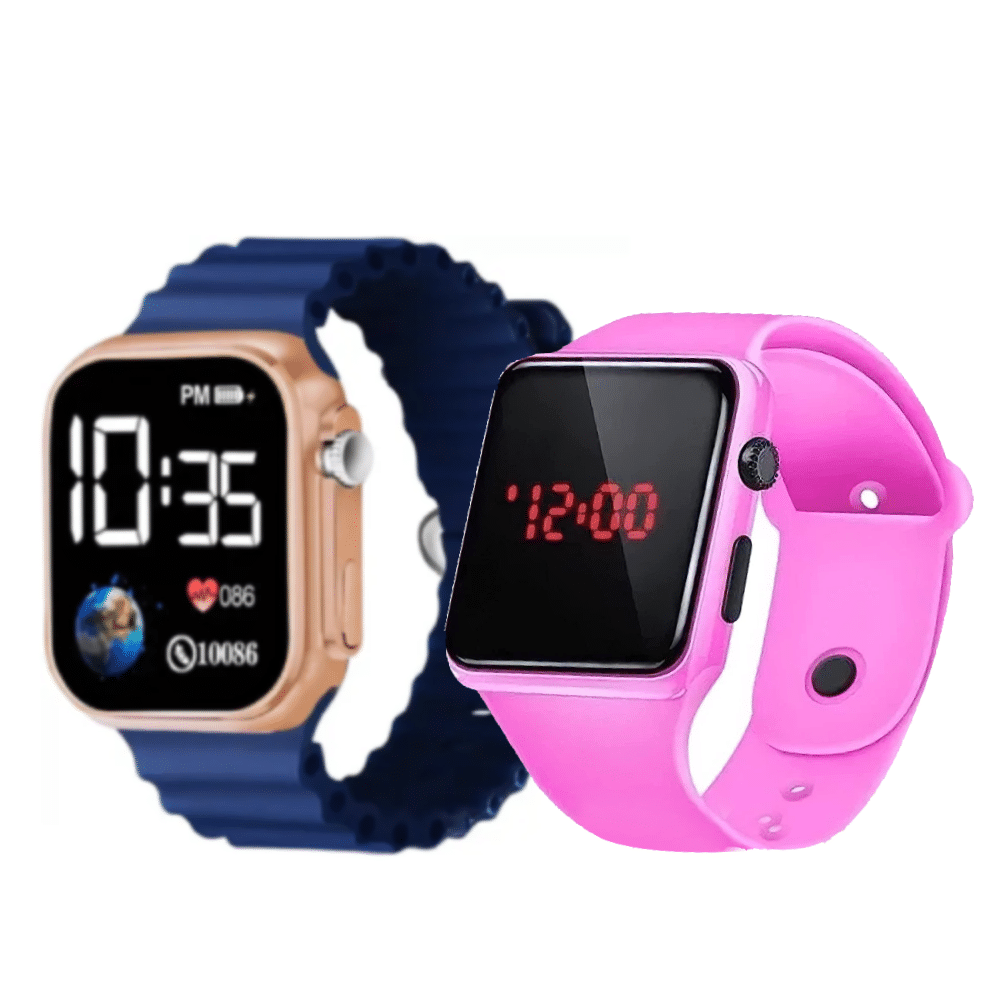     			DECLASSE Blue Rubber Digital Men's Watch