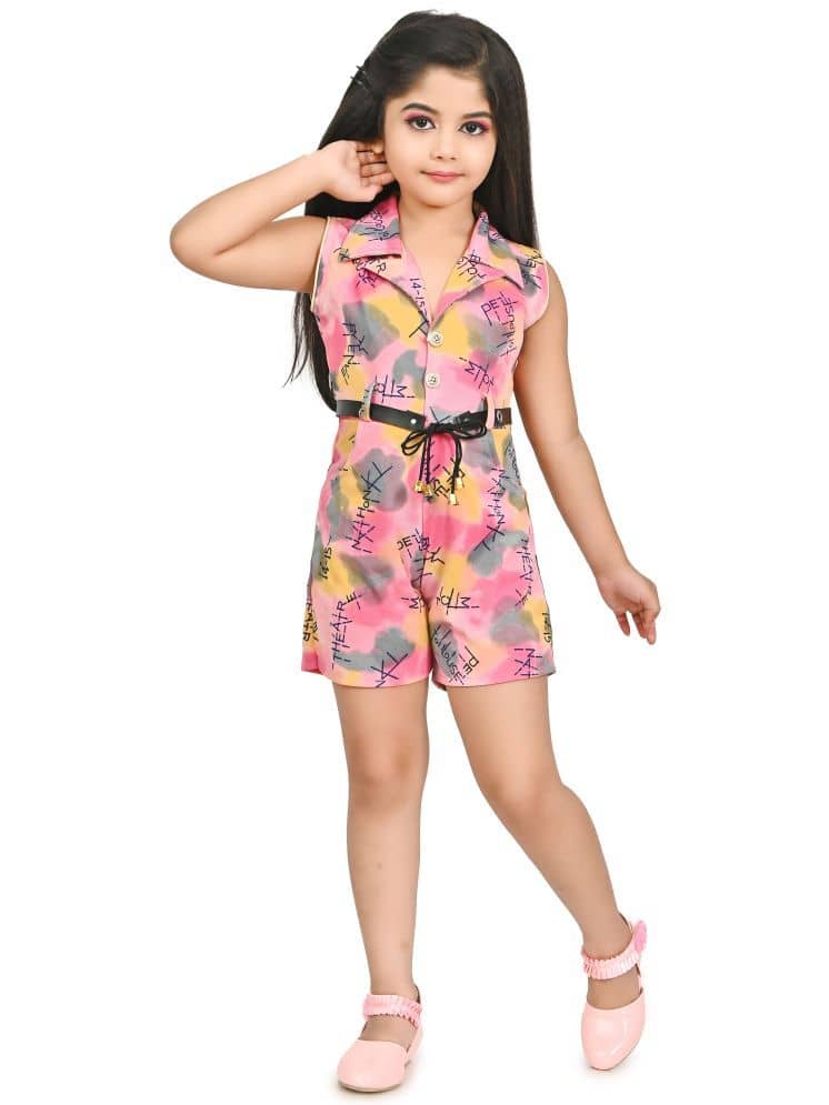 Eva And Ali Pack of 1 Baby Girls Cotton Blend Jumpsuit ( Multi )