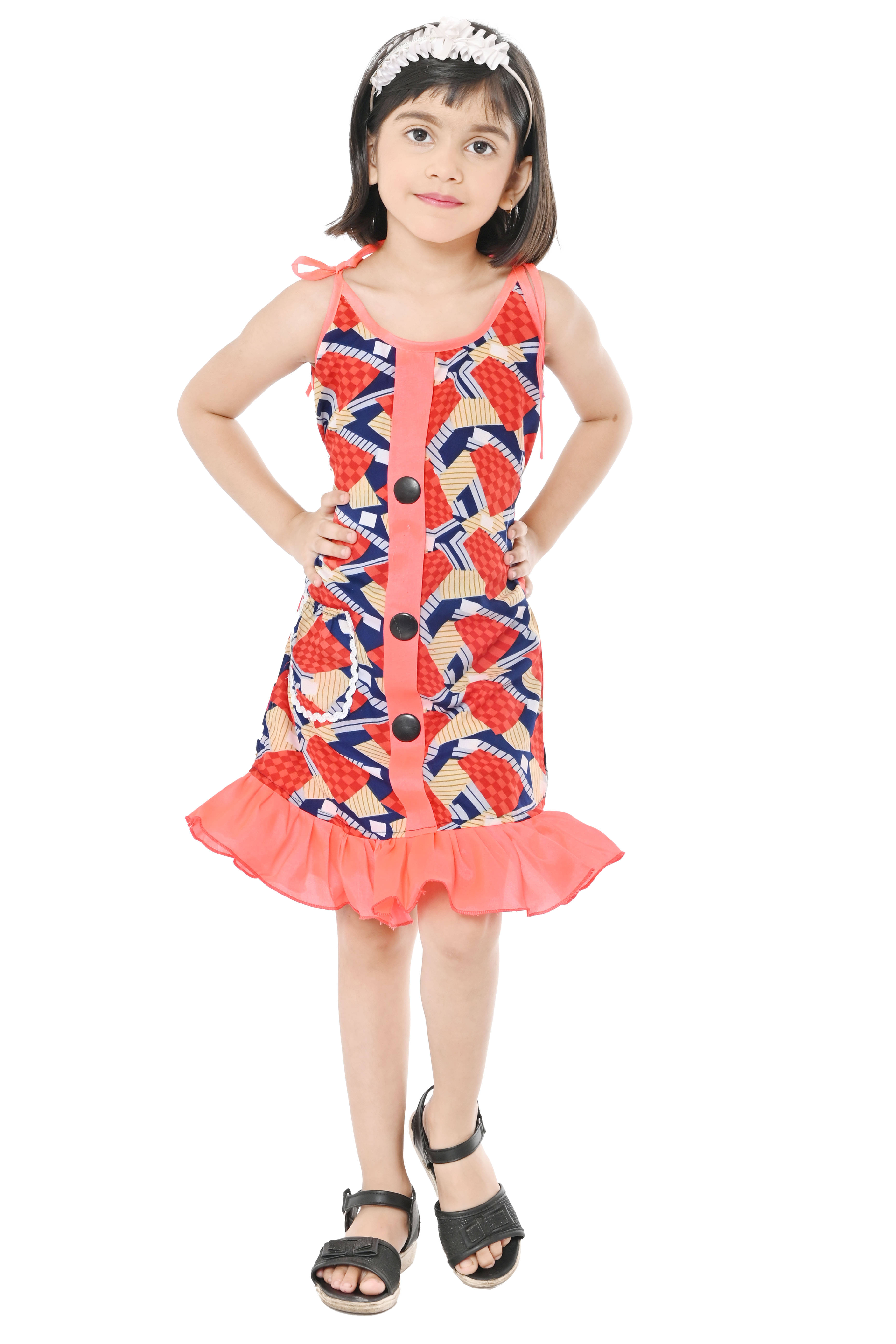     			Eva And Ali Pack of 1 Baby Girls Cotton Blend Dress ( Red )