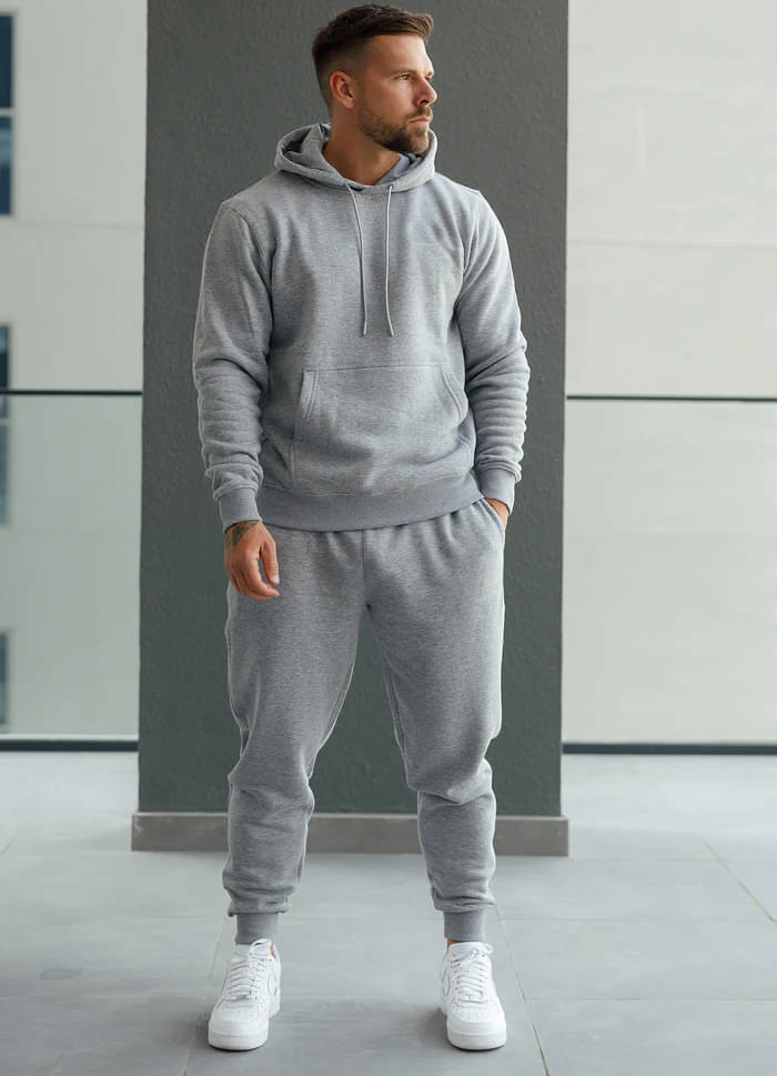     			Forbro Grey Cotton Blend Regular Fit Men's Tracksuit ( Pack of 1 )