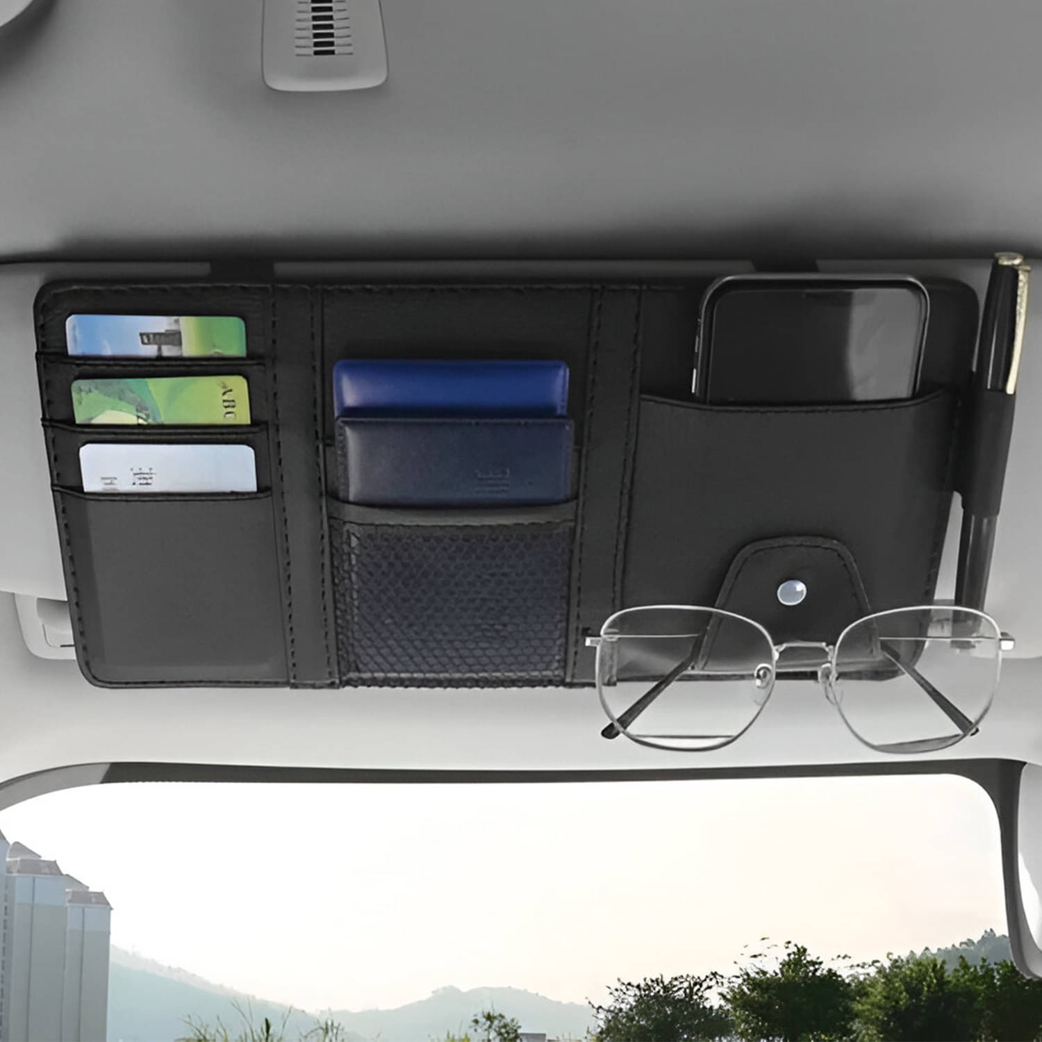 SIAGO Sunglasses Holder for Front Seat Side Black SIAGO Sunglasses Holder for Front Seat Side Black