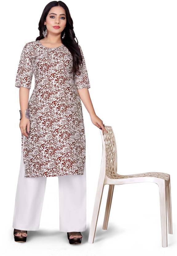 INDIAN SILKS Rayon Printed A-line Women's Kurti - Brown ( Pack of 1 ) INDIAN SILKS Rayon Printed A-line Women's Kurti - Brown ( Pack of 1 )