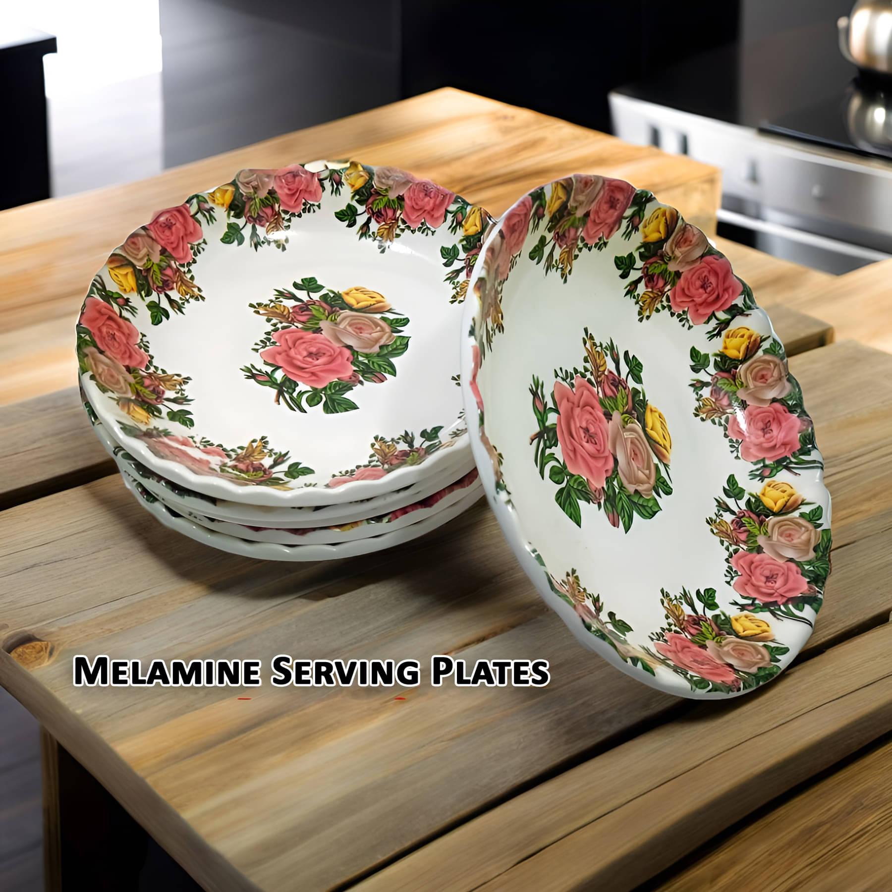    			Inpro 6 Pcs Melamine Multi Color Quarter Plate