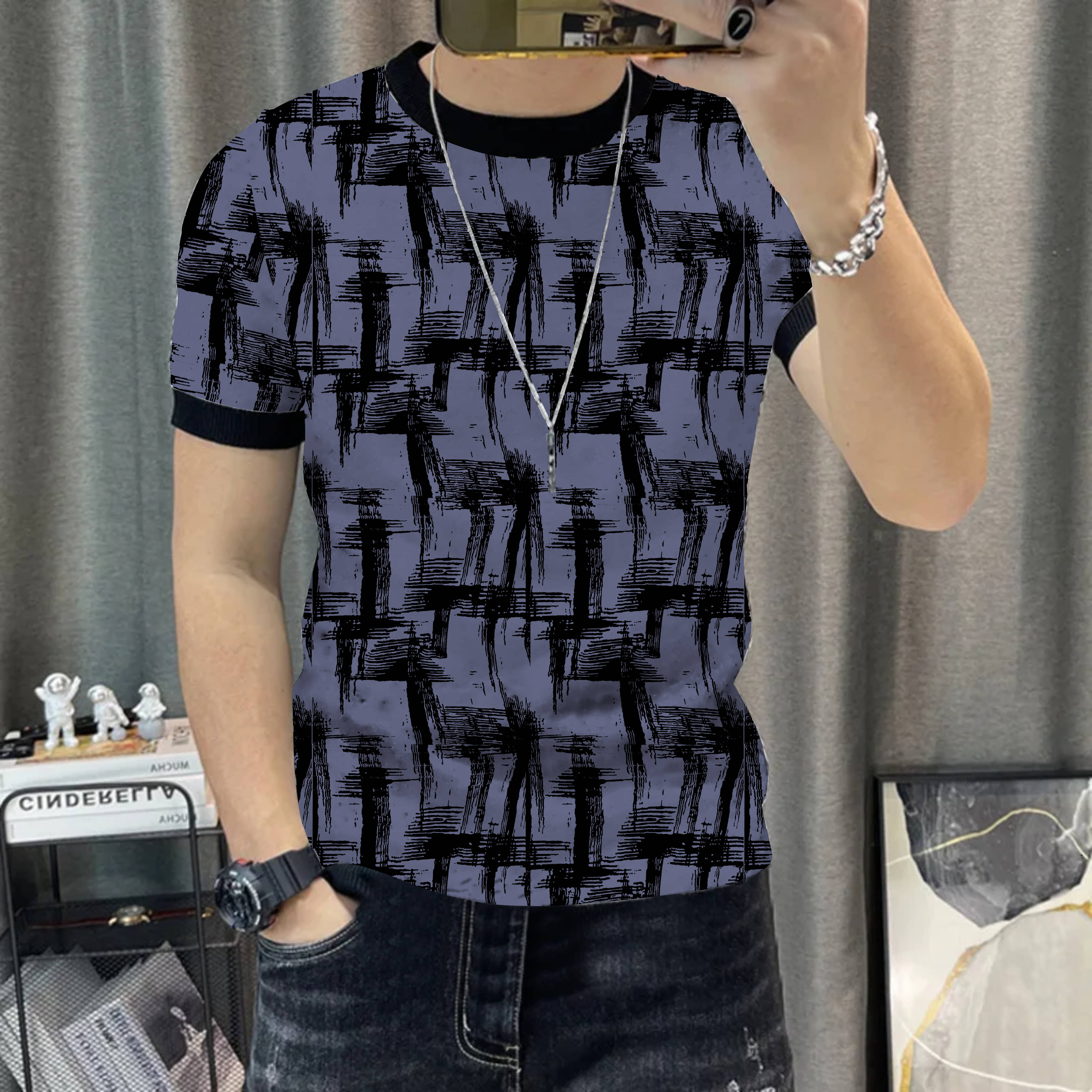 KAJARU Pack of 1 Polyester Regular Fit Men's T-Shirt ( Dark Grey )     			KAJARU Pack of 1 Polyester Regular Fit Men's T-Shirt ( Dark Grey )