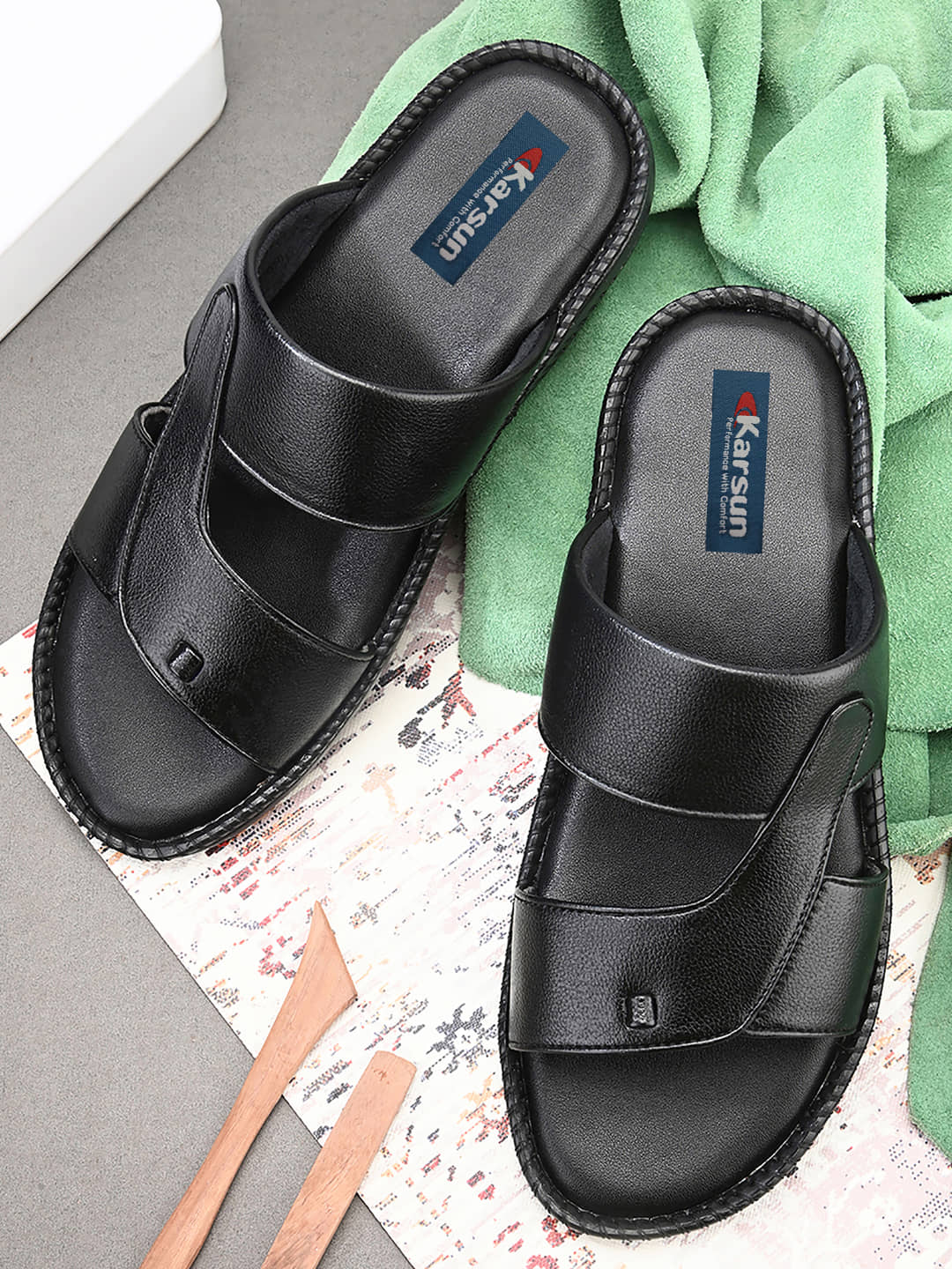 Karsun - Black Men's Sandals