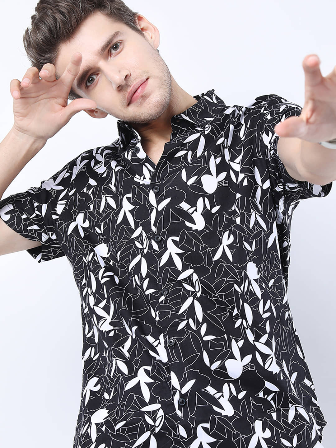 Ketch 100% Cotton Slim Fit Printed Half Sleeves Men's Casual Shirt - Multi ( Pack of 1 )