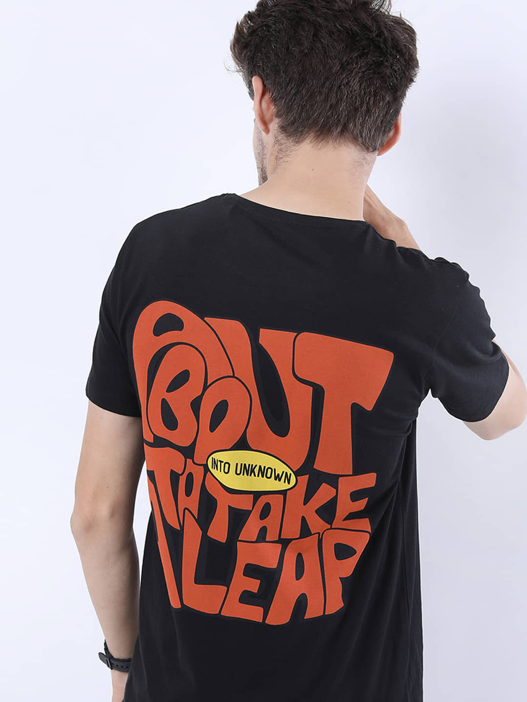Ketch Pack of 1 100% Cotton Slim Fit Men's T-Shirt ( Black )