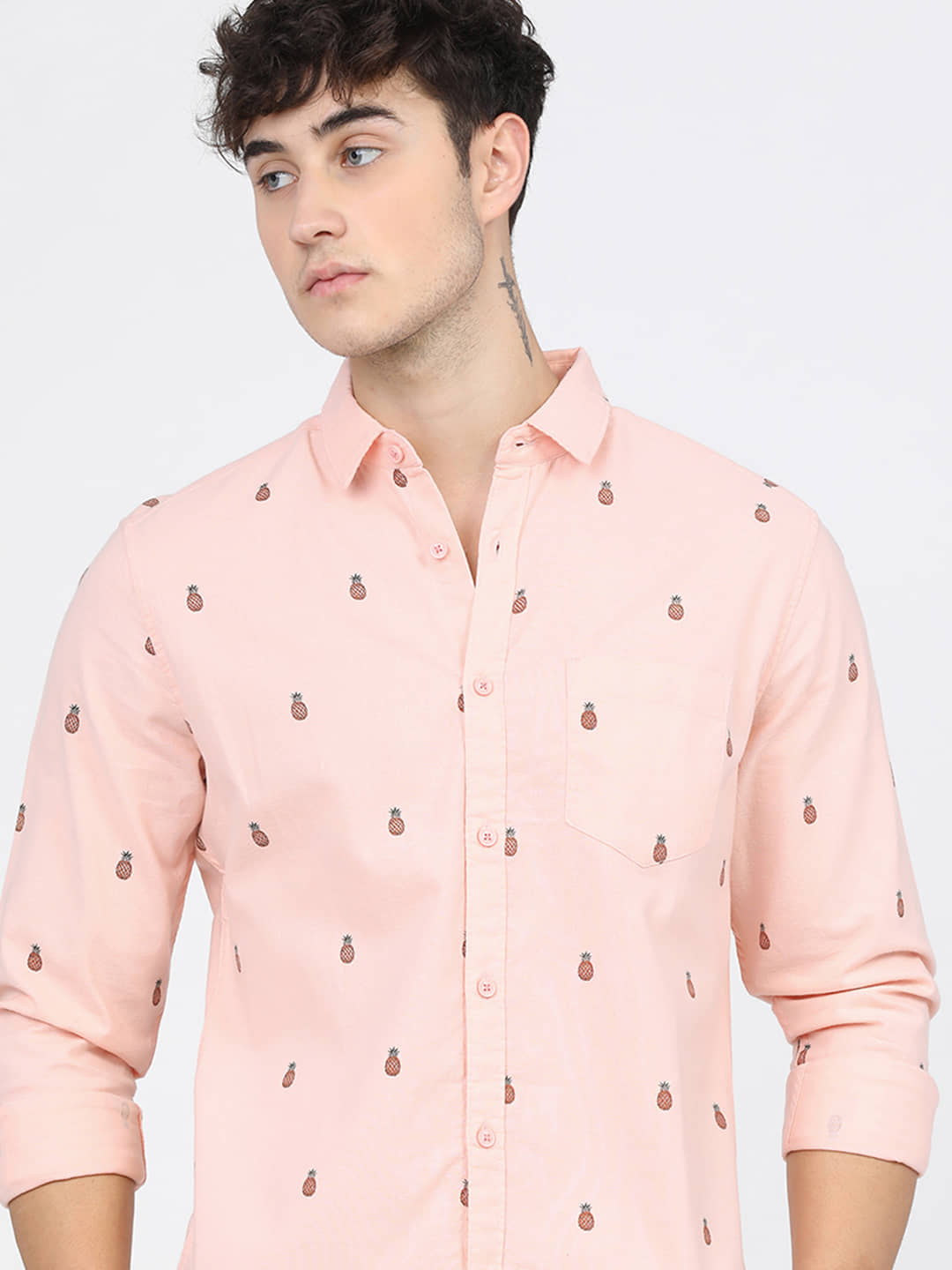 Ketch 100% Cotton Slim Fit Printed Full Sleeves Men's Casual Shirt - Multi ( Pack of 1 )