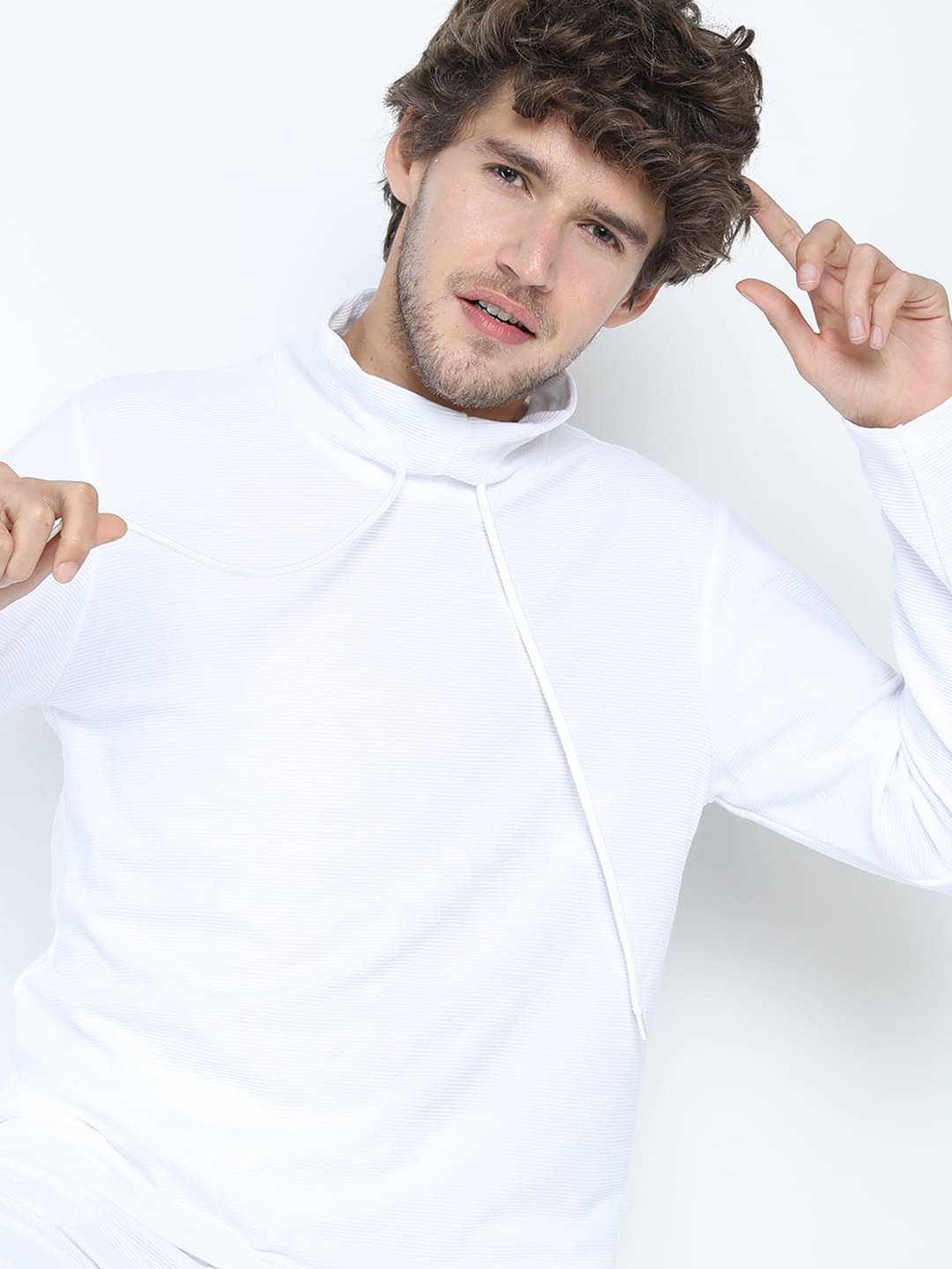 Ketch Polyester Regular Fit Self Design Full Sleeves Men's Round T-Shirt - White ( Pack of 1 ) Ketch Polyester Regular Fit Self Design Full Sleeves Men's Round T-Shirt - White ( Pack of 1 )