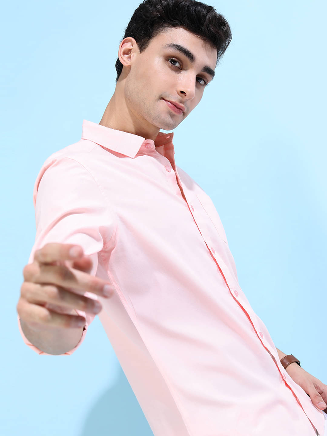 Ketch Polyester Slim Fit Solids Full Sleeves Men's Casual Shirt - Pink ( Pack of 1 ) Ketch Polyester Slim Fit Solids Full Sleeves Men's Casual Shirt - Pink ( Pack of 1 )