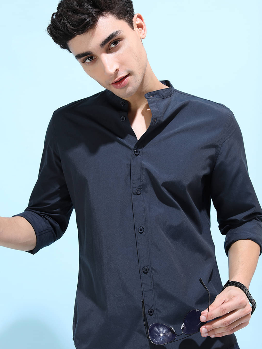 Ketch Polyester Slim Fit Solids Full Sleeves Men's Casual Shirt - Blue ( Pack of 1 ) Ketch Polyester Slim Fit Solids Full Sleeves Men's Casual Shirt - Blue ( Pack of 1 )
