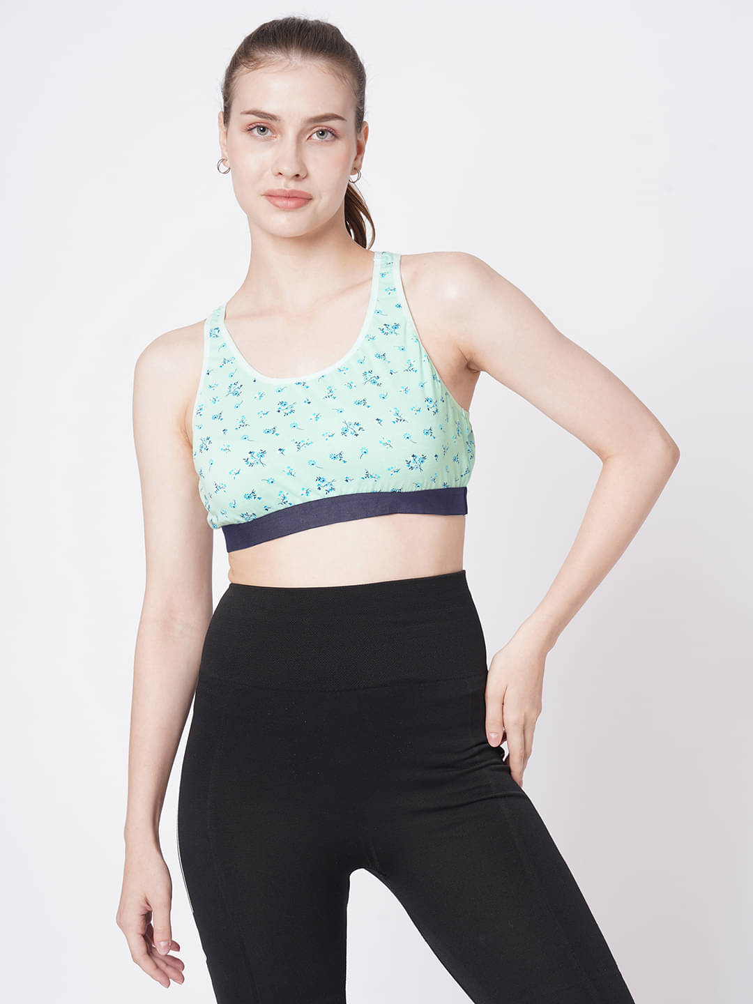 Leean Patterns Women's Cotton Blend Camisole Top ( Blue ) Leean Patterns Women's Cotton Blend Camisole Top ( Blue )