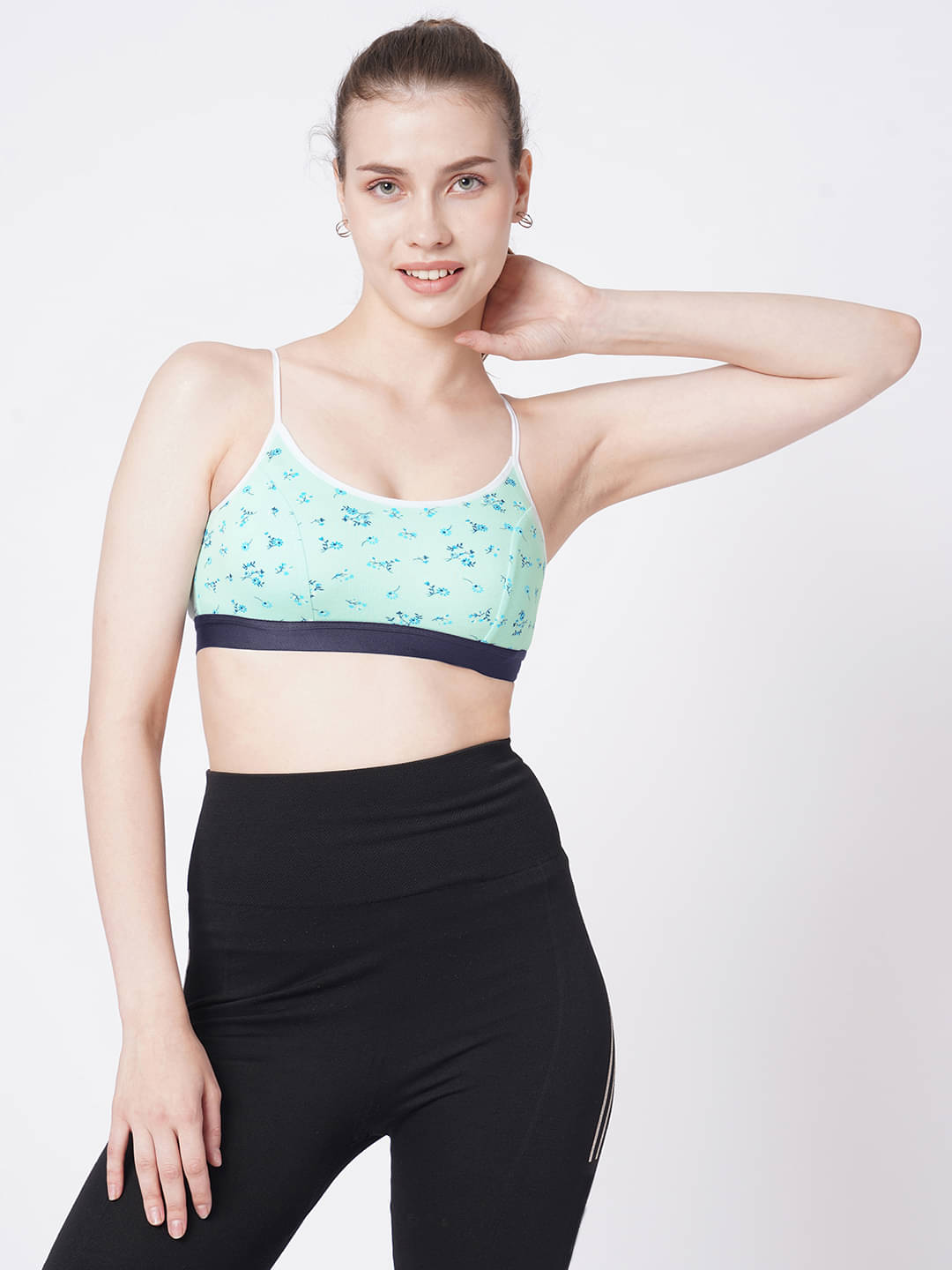 Leean Patterns Women's Cotton Blend Camisole Top ( Blue ) Leean Patterns Women's Cotton Blend Camisole Top ( Blue )