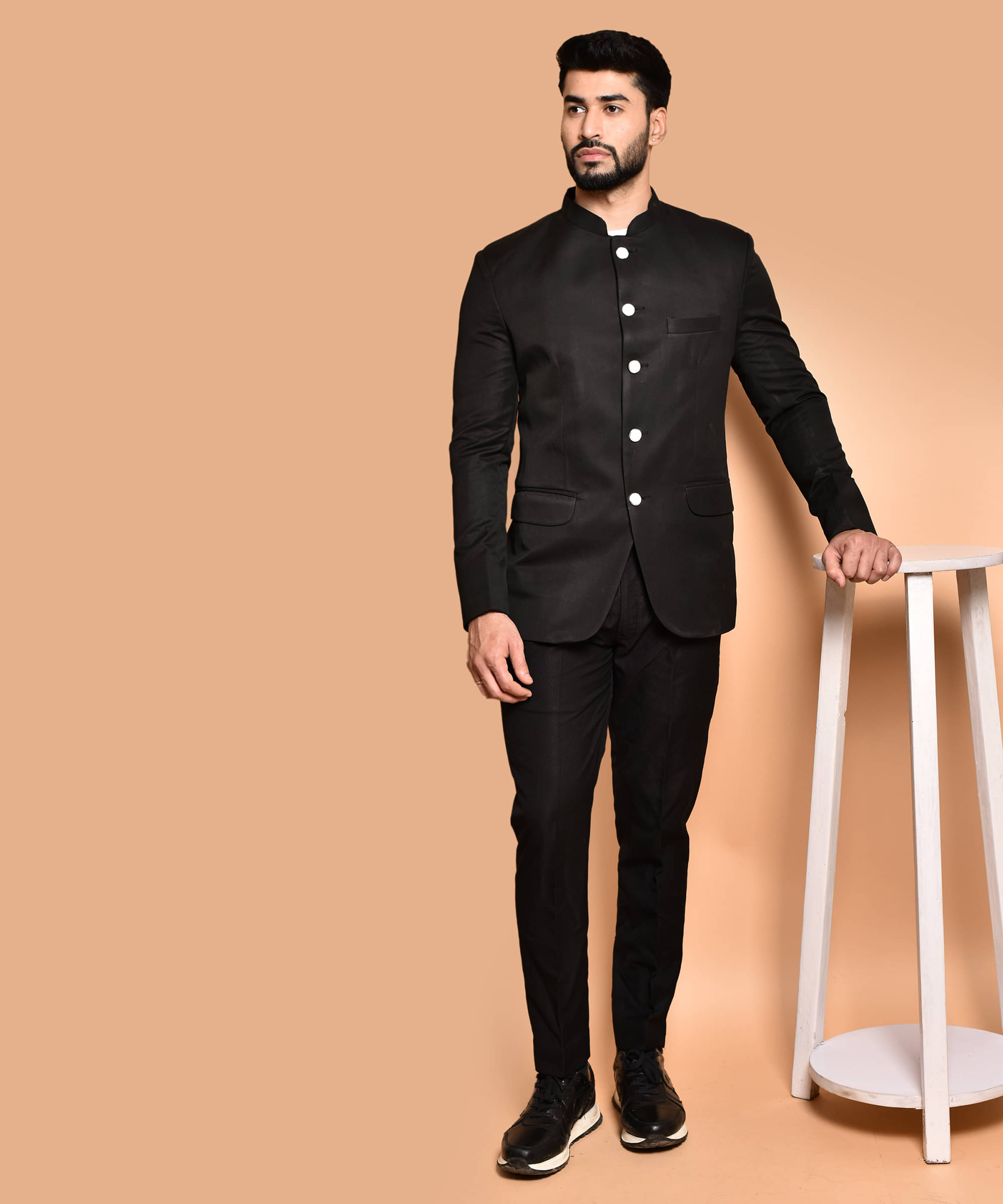     			PRINTCULTR Cotton Blend Men's Blazer - Black ( Pack of 1 )