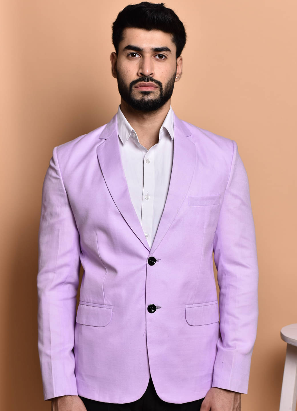 PRINTCULTR Cotton Blend Men's Blazer - Lavender ( Pack of 1 )     			PRINTCULTR Cotton Blend Men's Blazer - Lavender ( Pack of 1 )
