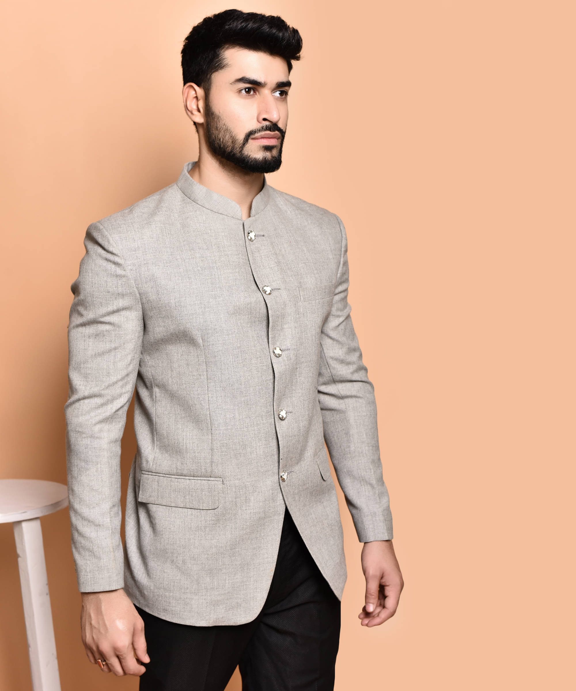 PRINTCULTR Cotton Blend Men's Blazer - Grey ( Pack of 1 ) PRINTCULTR Cotton Blend Men's Blazer - Grey ( Pack of 1 )