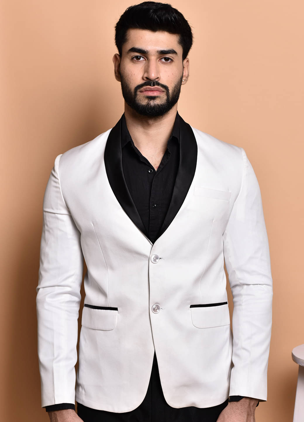     			PRINTCULTR Cotton Blend Men's Blazer - White ( Pack of 1 )
