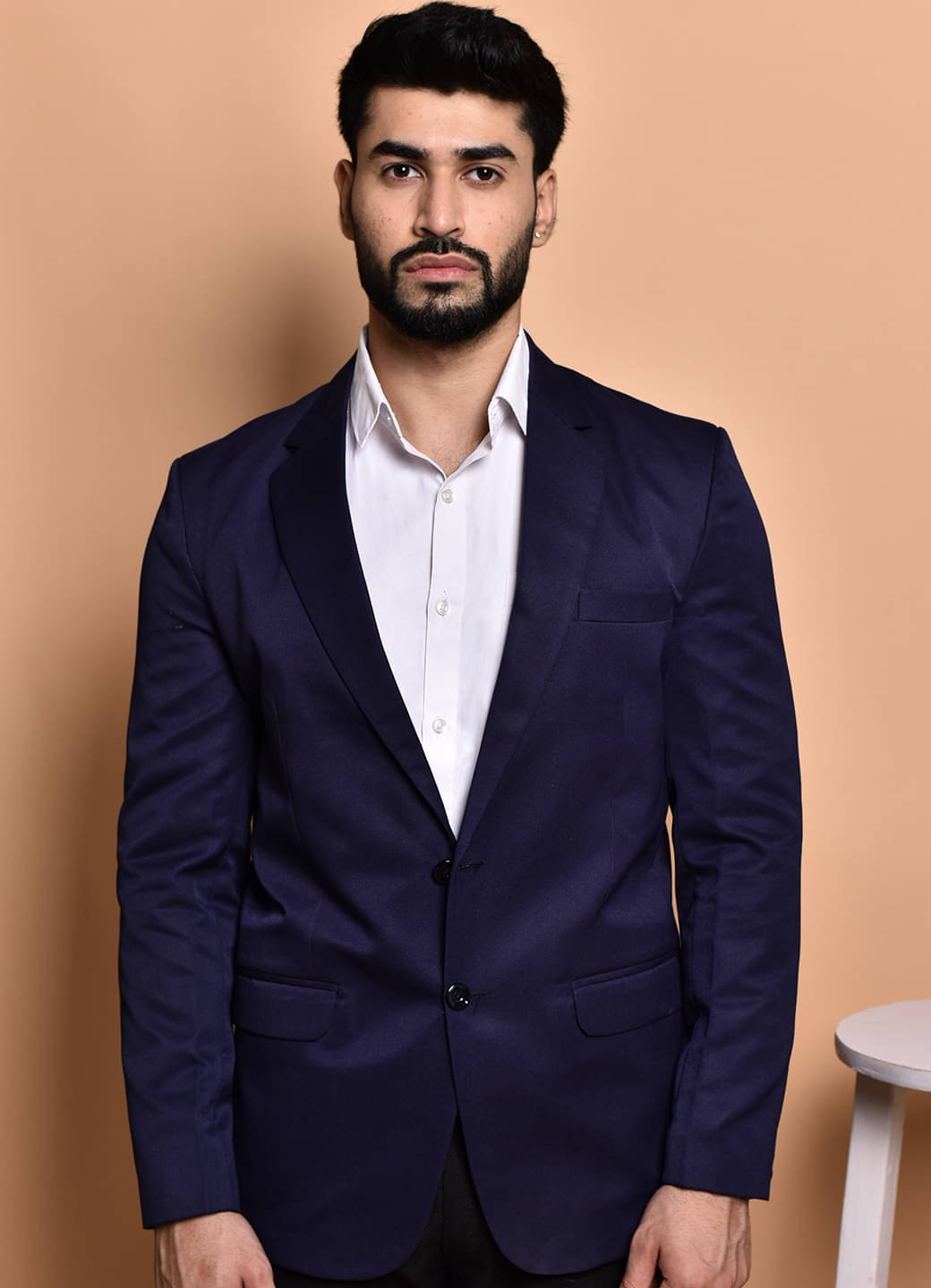     			PRINTCULTR Cotton Blend Men's Blazer - Navy ( Pack of 1 )