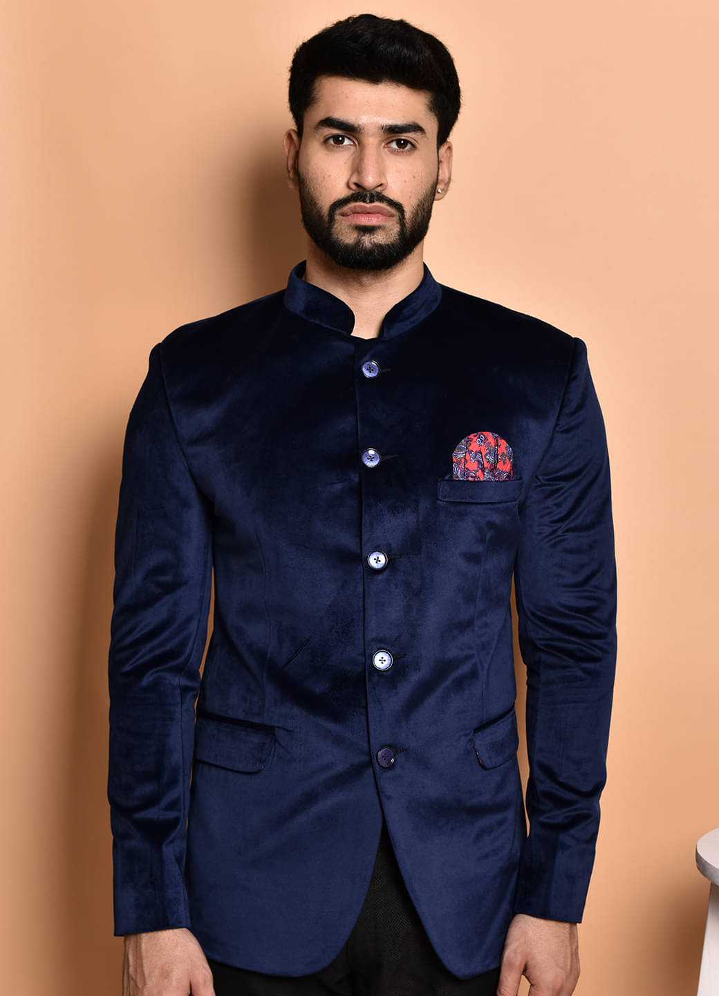 PRINTCULTR Velvet Men's Blazer - Navy ( Pack of 1 )     			PRINTCULTR Velvet Men's Blazer - Navy ( Pack of 1 )