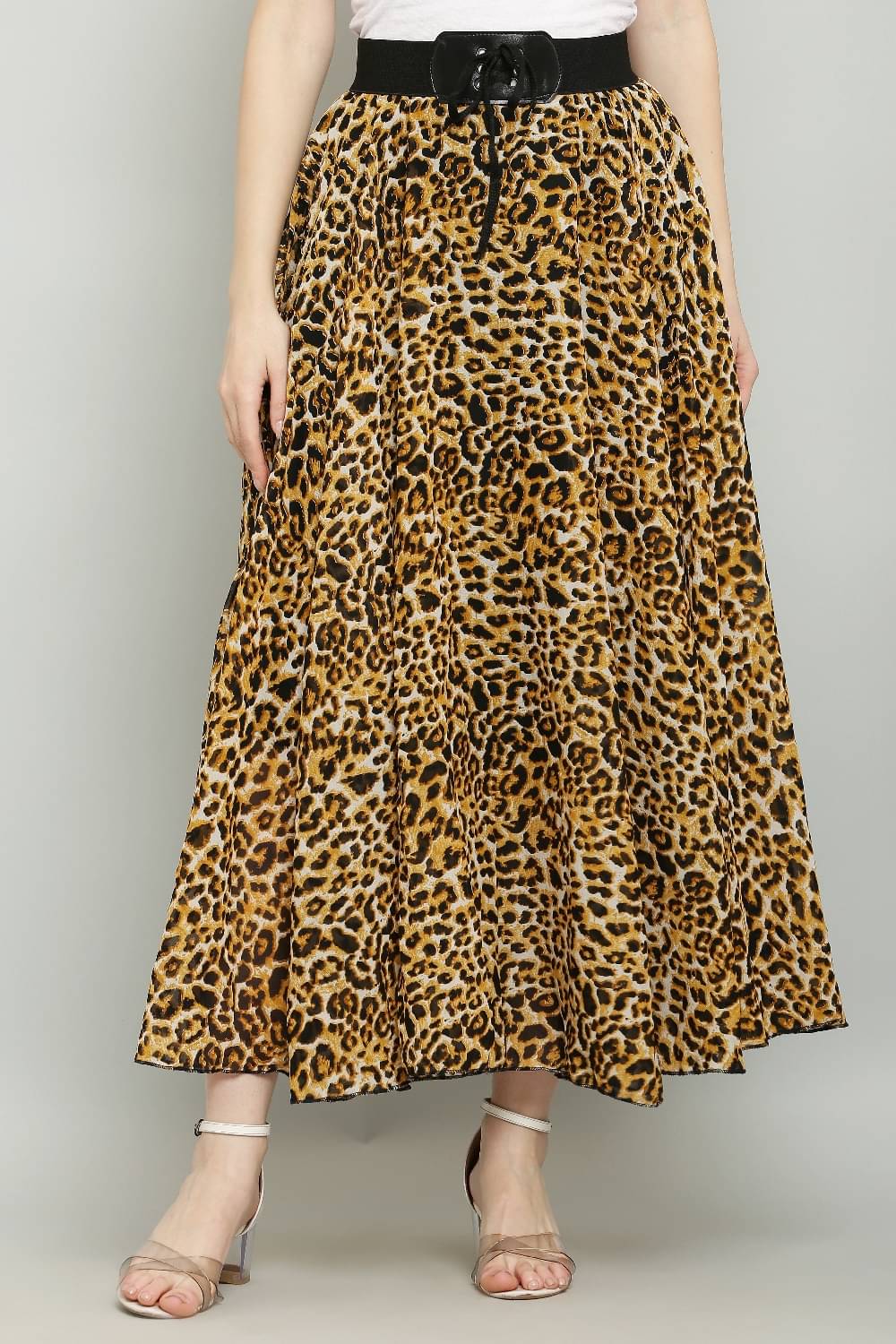     			RC NEOEN Multicolor Georgette Women's Flared Skirt ( Pack of 1 )
