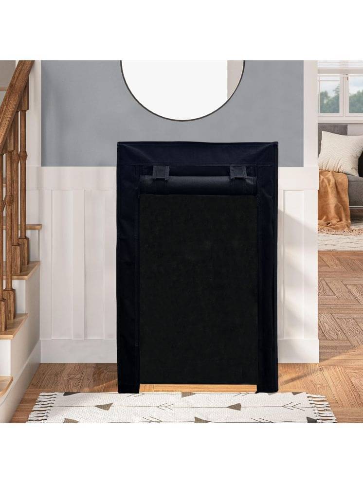     			RMERCHANTS 5 Layer Shoe Rack Cover Portable Foldable Shoe Stand Non Woven Zipper Fabric Cove (Black)