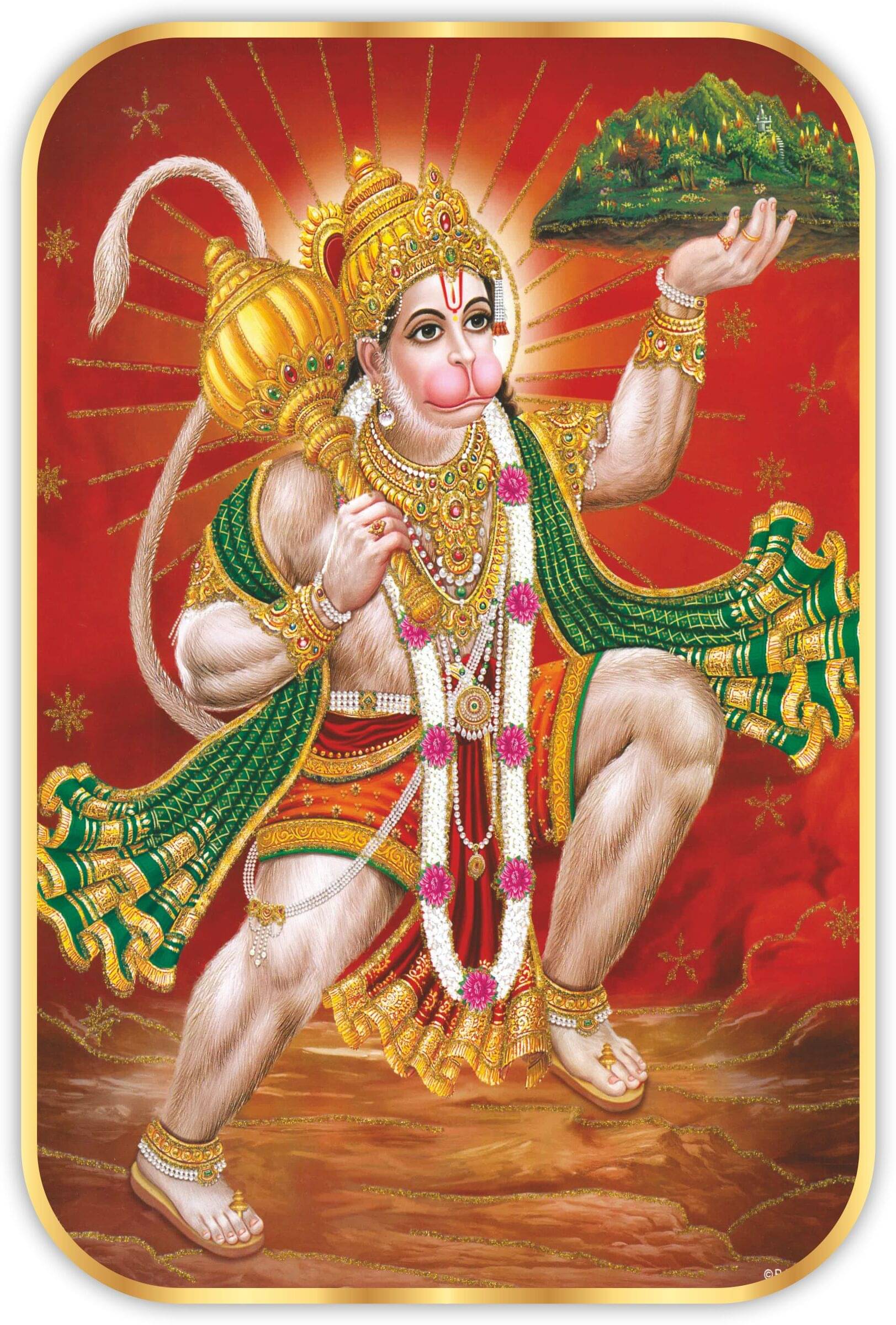     			Saf Hanumanji Religious Painting With Frame