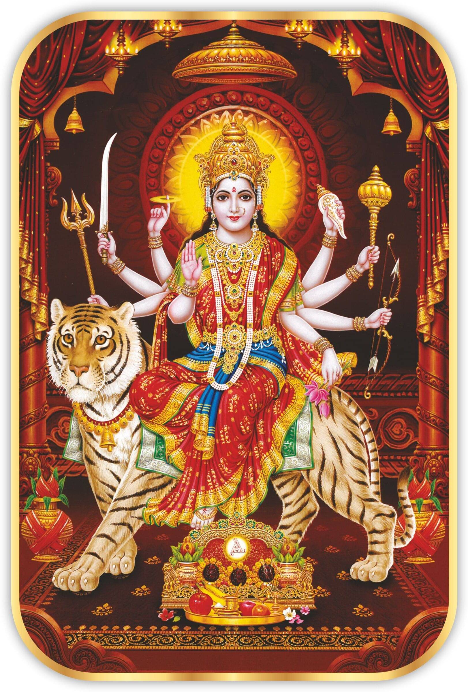     			Saf Durga ma Religious Painting With Frame