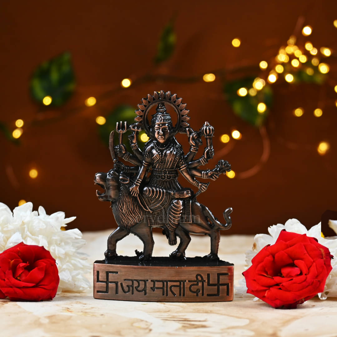     			ServDharm Alloy Goddess Durga Idol ( 10 cm )