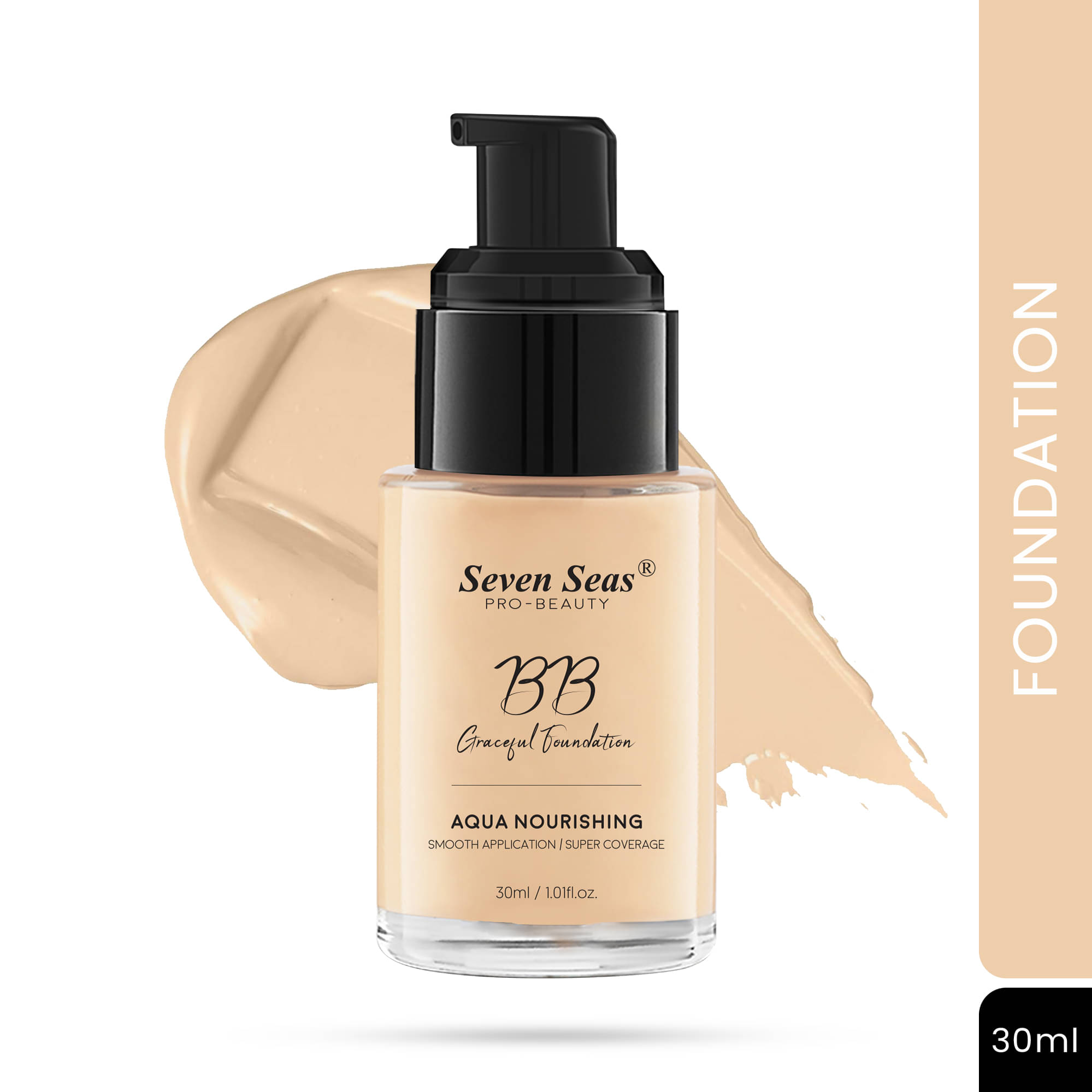 Seven Seas BB Graceful Oil Free, Smooth Application and Full Coverage SPF 15 Foundation, 30Ml Seven Seas BB Graceful Oil Free, Smooth Application and Full Coverage SPF 15 Foundation, 30Ml