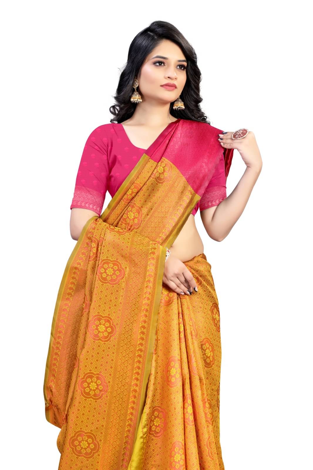 THE PRIVATE LABLE Mysore Silk Embroidered Saree With Unstitched Blouse Piece ( Yellow1 ) THE PRIVATE LABLE Mysore Silk Embroidered Saree With Unstitched Blouse Piece ( Yellow1 )