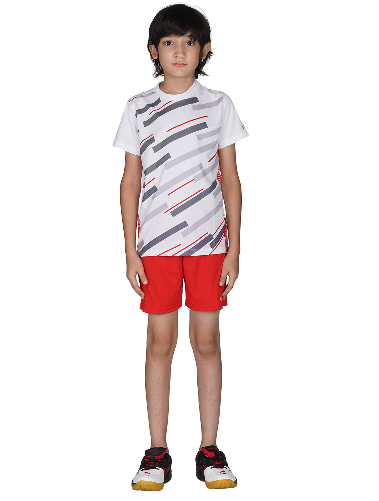     			Vector X Pack of 2 Boys Polyester T-Shirt & Shorts Set ( White )