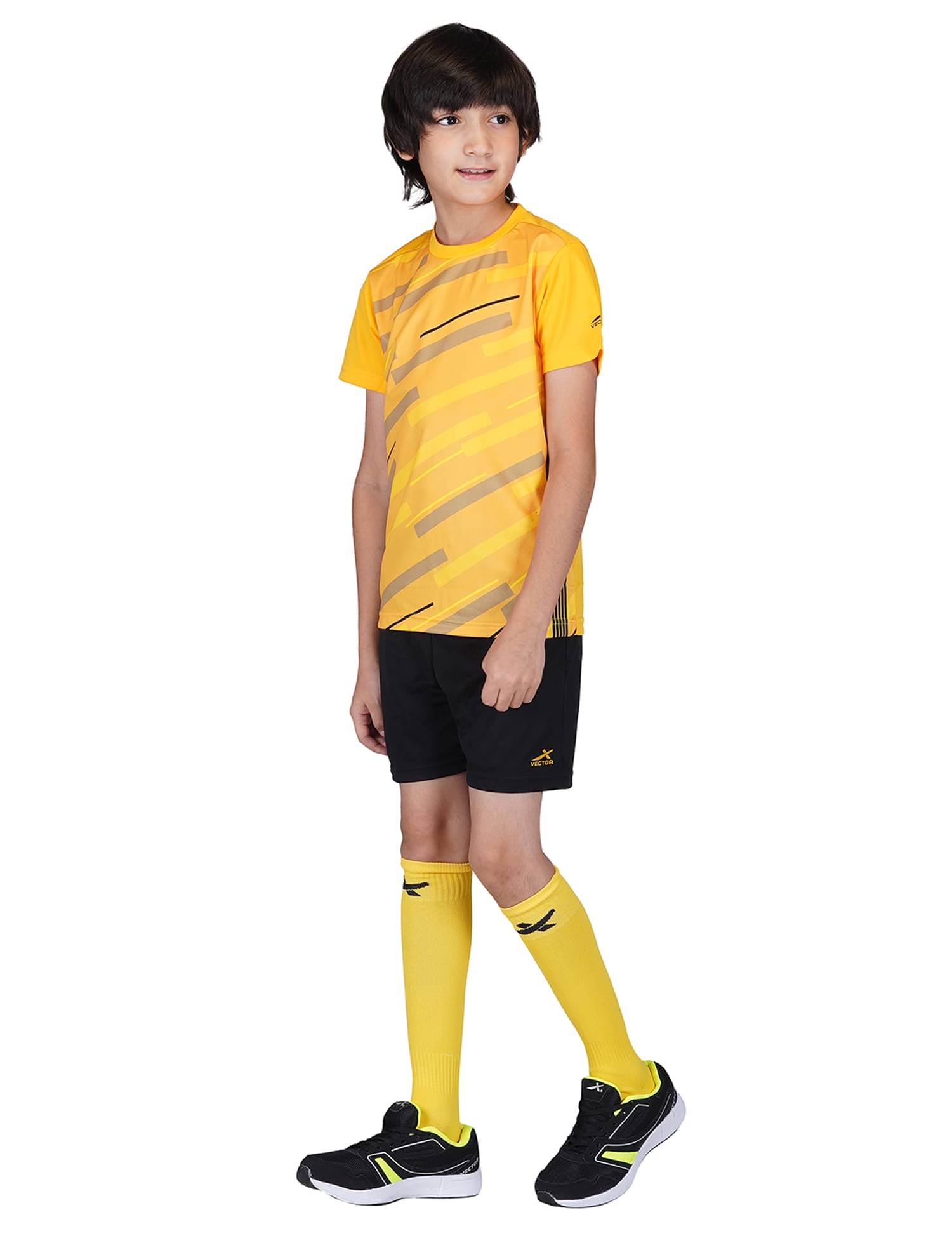     			Vector X Yellow Polyester Boys T-Shirt & Shorts ( Pack of 2 )