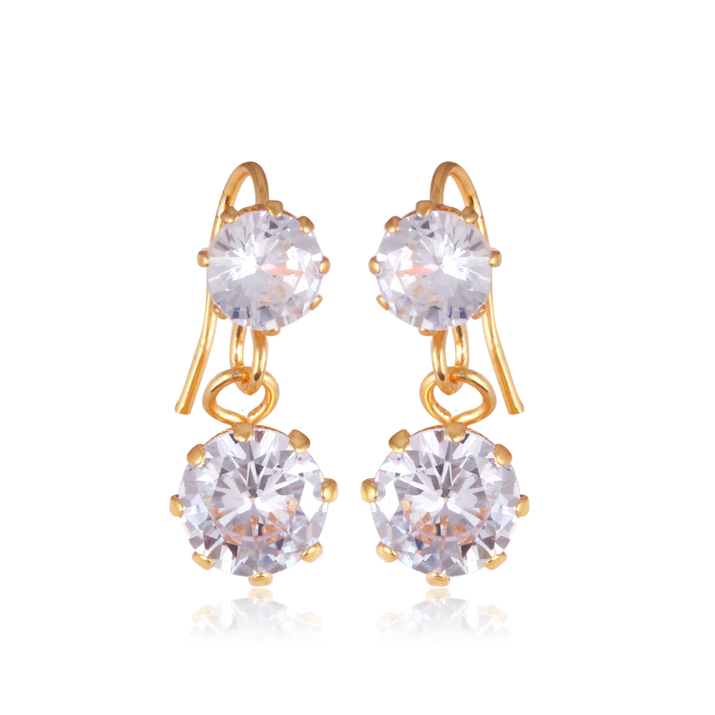     			Vighnaharta Gold Drop Earrings ( Pack of 1 )