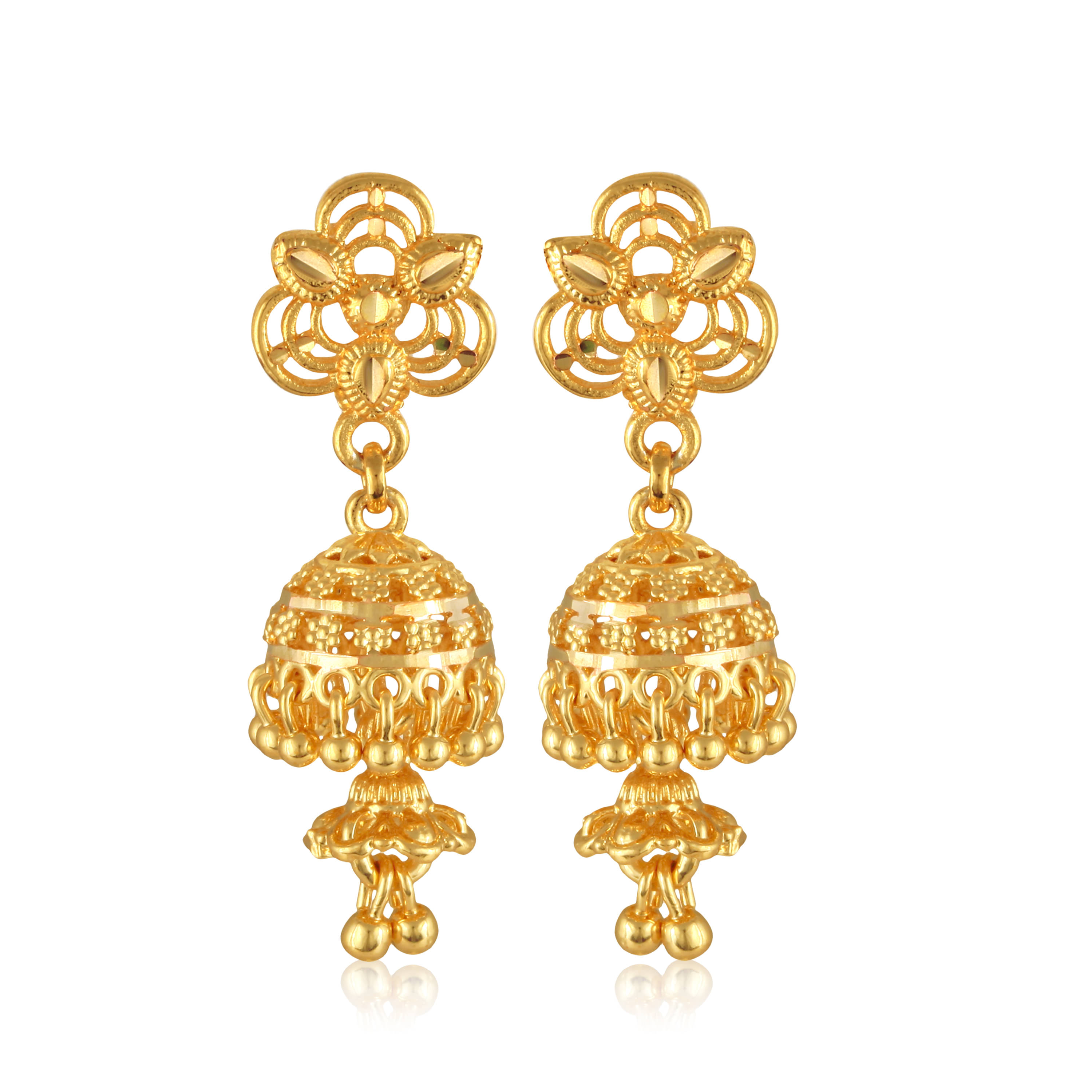     			Vighnaharta Gold Jhumki Earrings ( Pack of 1 )