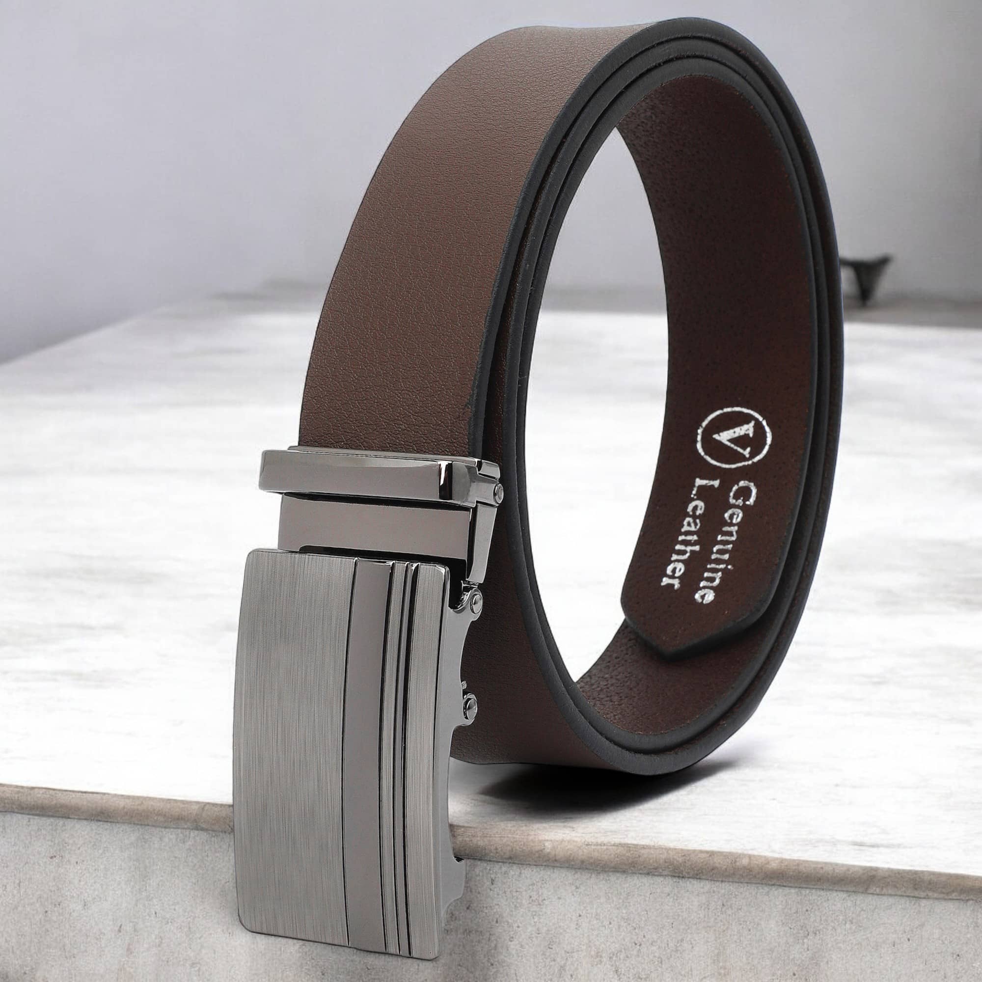 WARCKS - Brown 100% Leather Men's Formal Belt ( Pack of 1 )