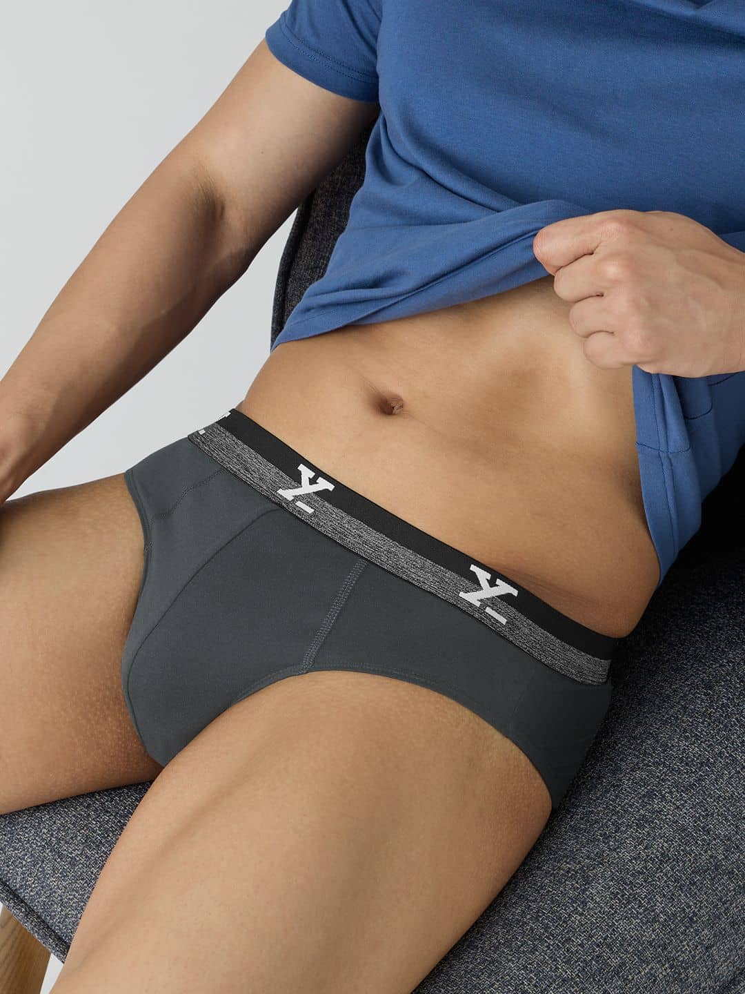 XYXX Pack of 1 Cotton Briefs For Men's ( Grey )