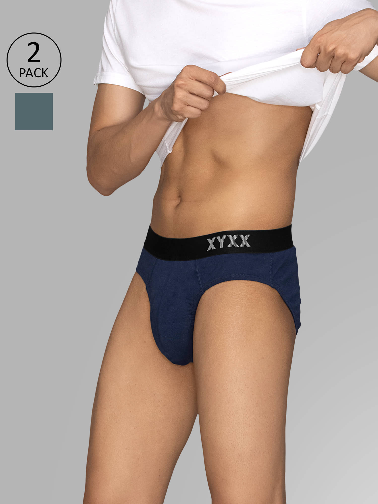 XYXX Pack of 2 Cotton Briefs For Men's ( Multicolor )