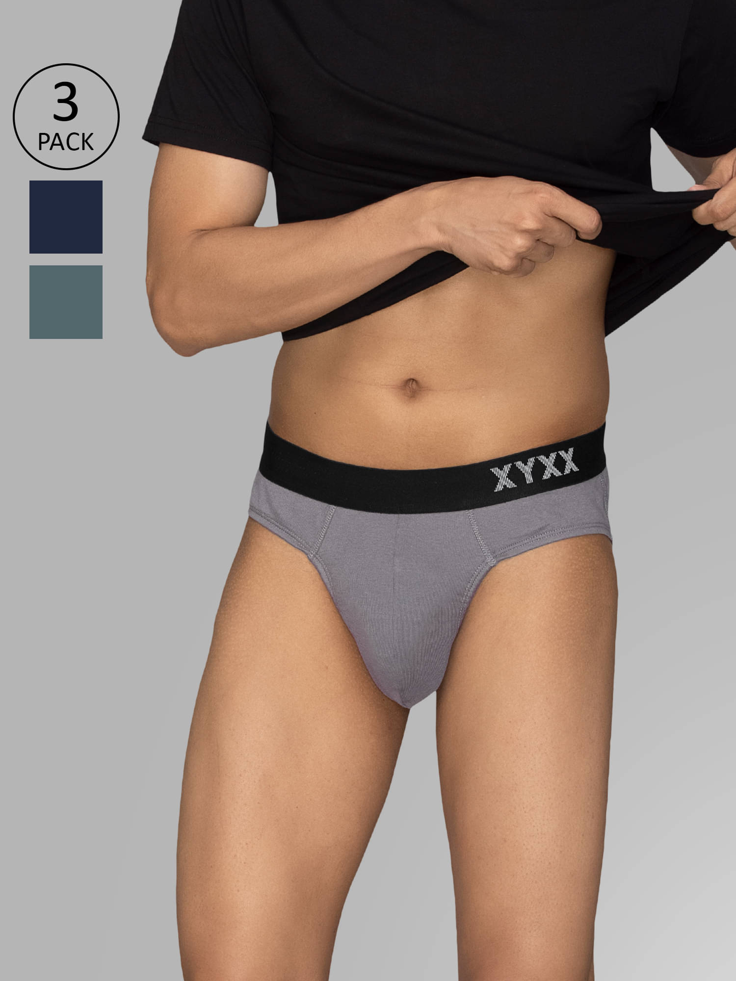 XYXX Pack of 3 Cotton Briefs For Men's ( Multicolor ) XYXX Pack of 3 Cotton Briefs For Men's ( Multicolor )