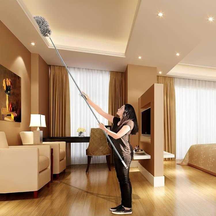     			Microfiber Feather Duster Bendable & Extendable Fan Cleaning (Pack of 1)