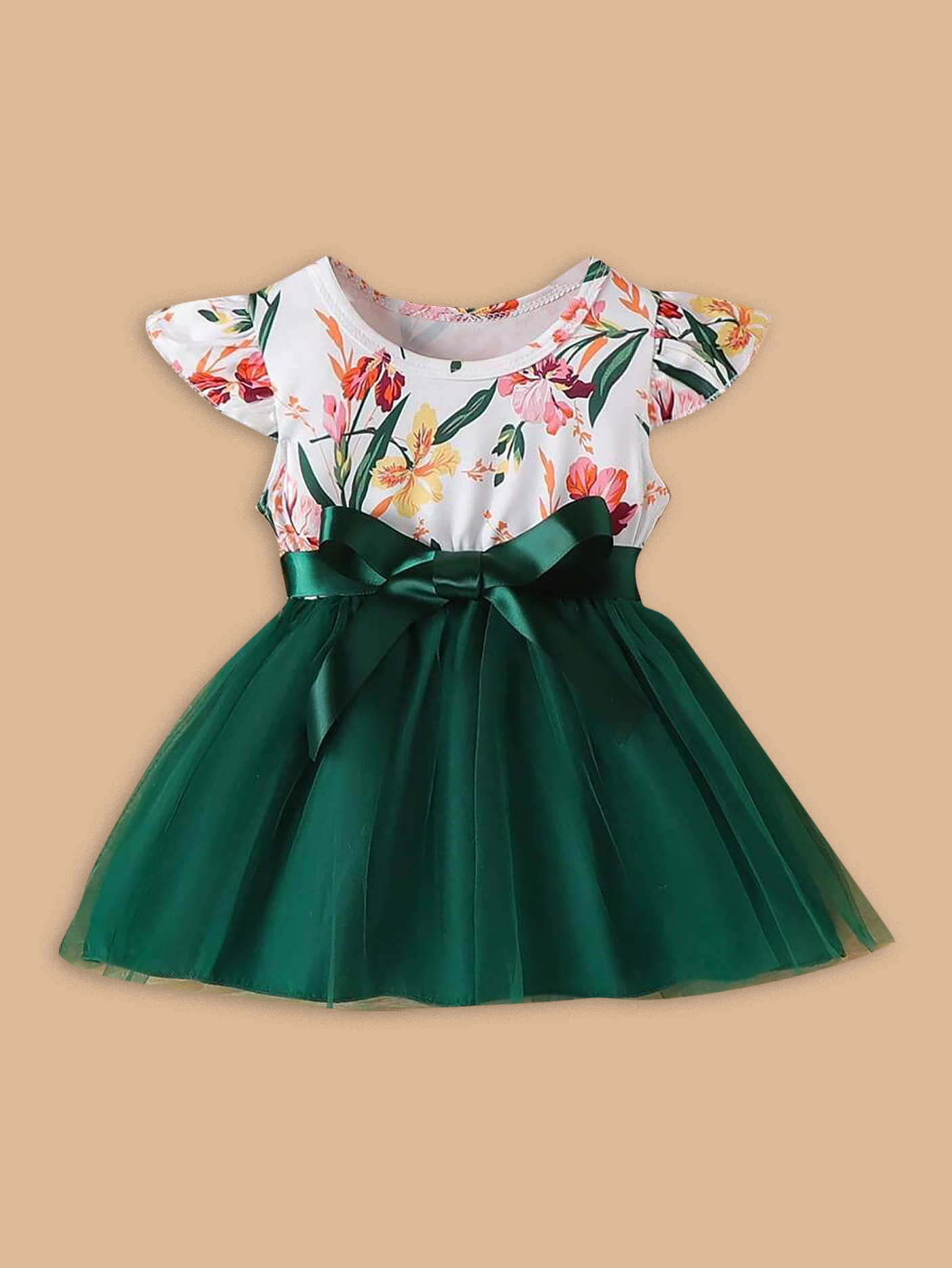 pamberston Lycra Fit And Flare Dress For Girls ( Pack of 1 , Green ) pamberston Lycra Fit And Flare Dress For Girls ( Pack of 1 , Green )
