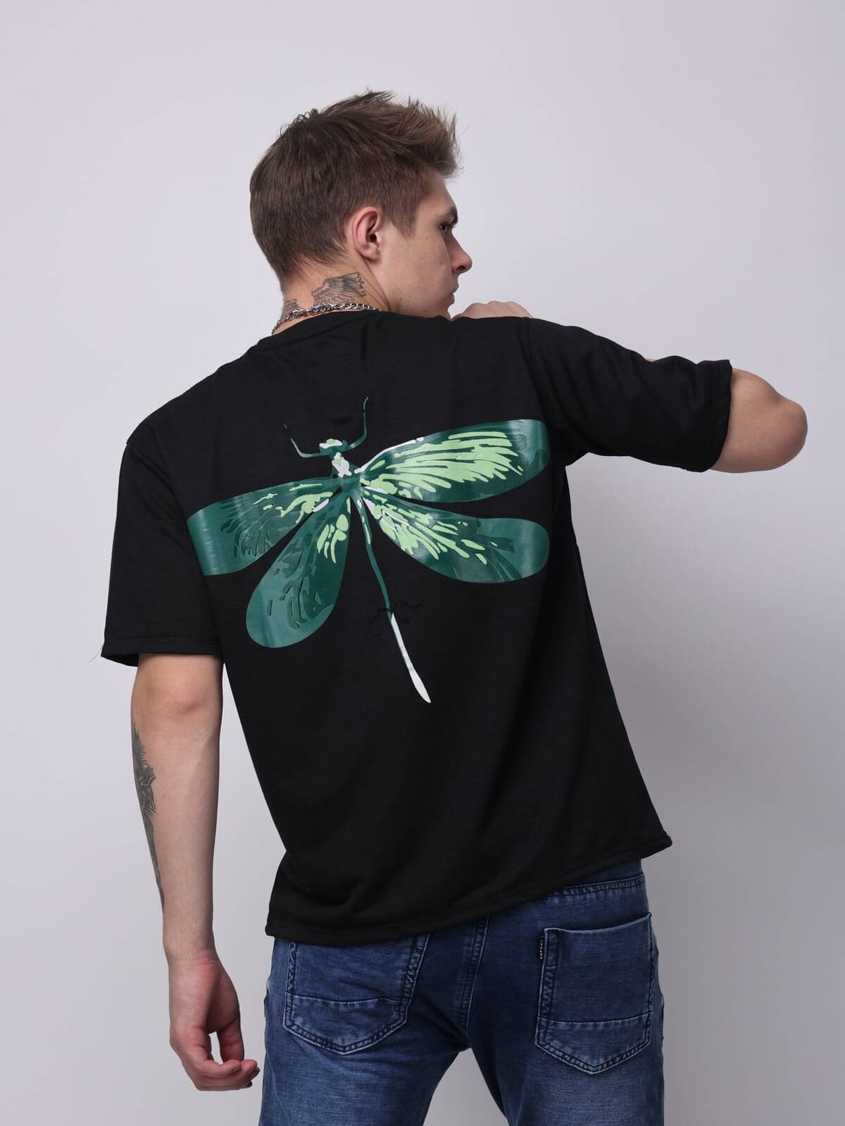 yellow tree Cotton Blend Oversized Fit Printed Half Sleeves Men's Round T-Shirt - Black ( Pack of 1 ) yellow tree Cotton Blend Oversized Fit Printed Half Sleeves Men's Round T-Shirt - Black ( Pack of 1 )