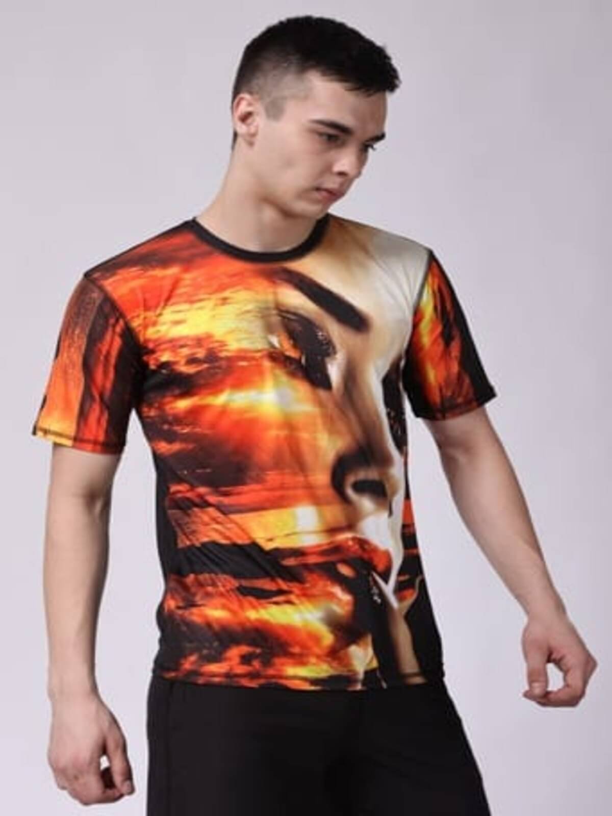 yellow tree Polyester Regular Fit Printed Half Sleeves Men's Round T-Shirt - Multicolor ( Pack of 1 ) yellow tree Polyester Regular Fit Printed Half Sleeves Men's Round T-Shirt - Multicolor ( Pack of 1 )