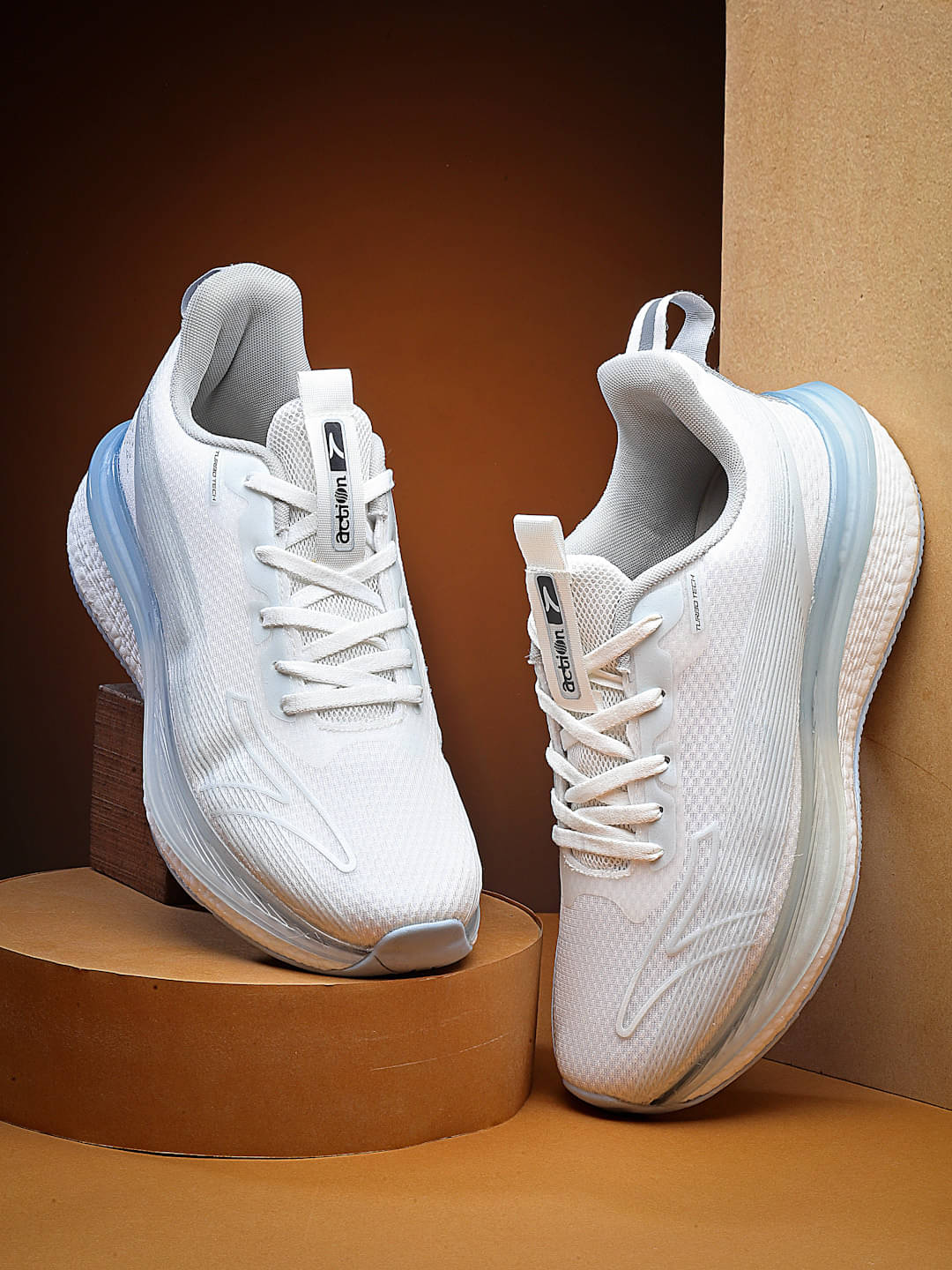     			Action White Men's Sports Running Shoes