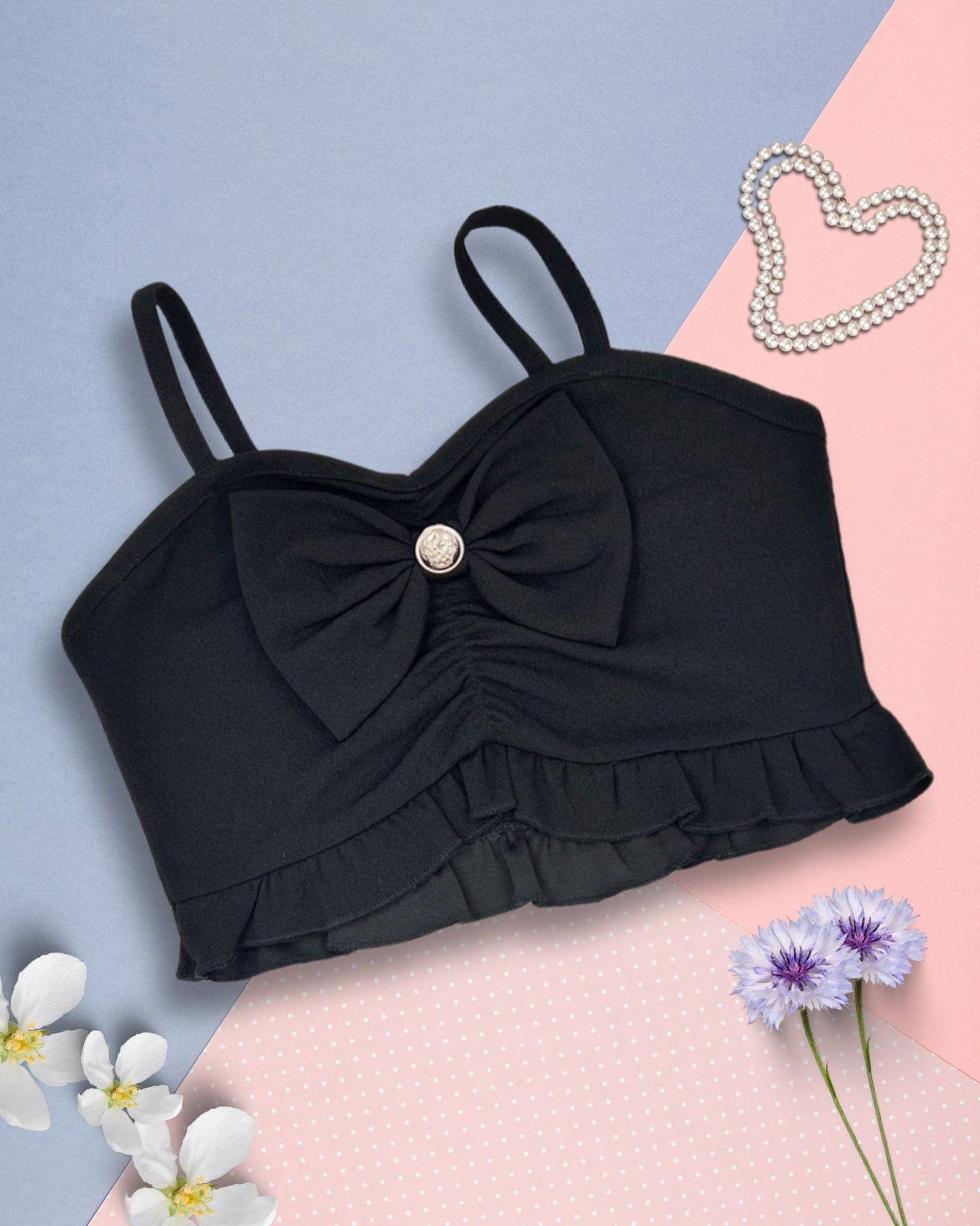     			Addyvero Pack of 1 Girls Polyester Top ( Black )
